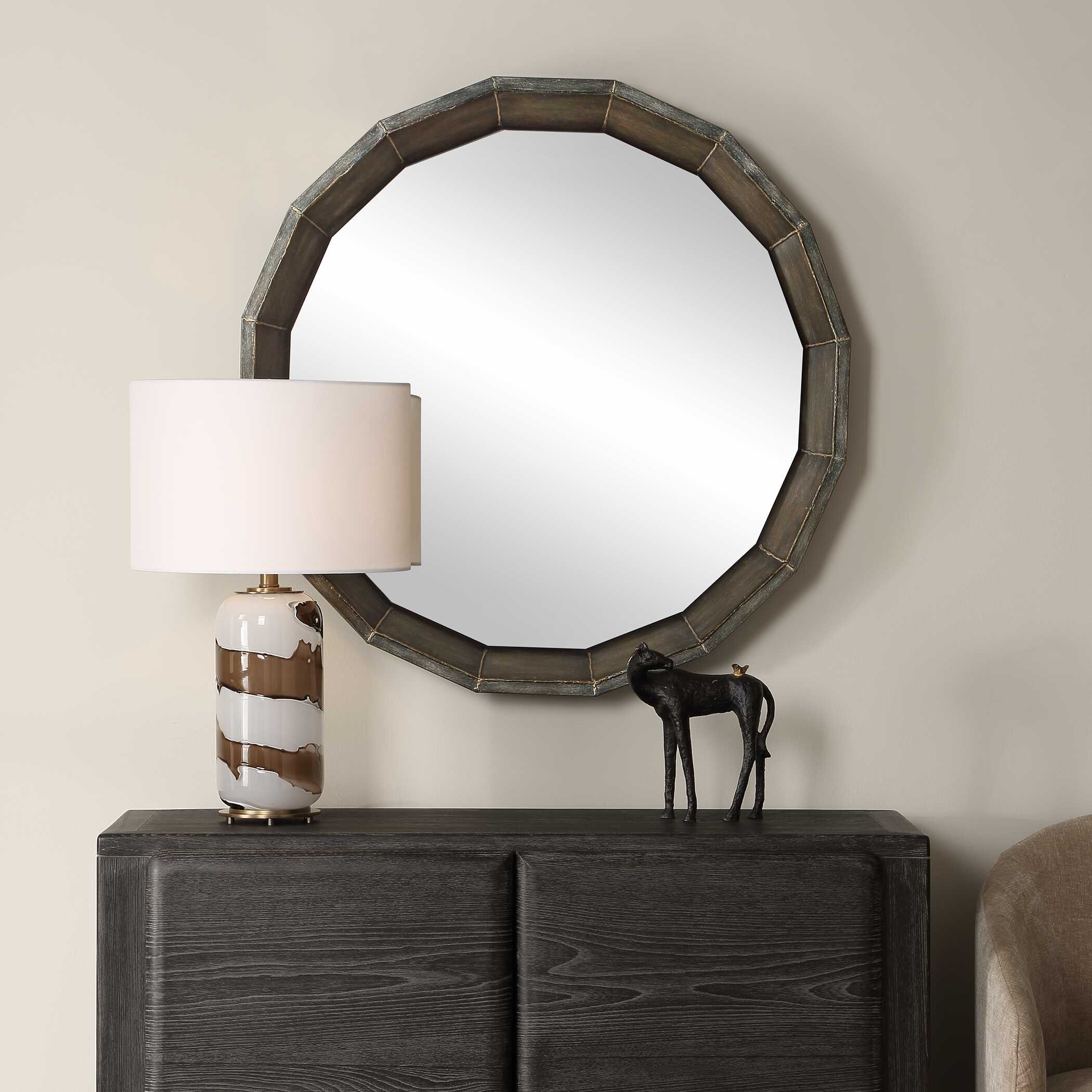 Uttermost Uttermost Neve Bronze Round Mirror
