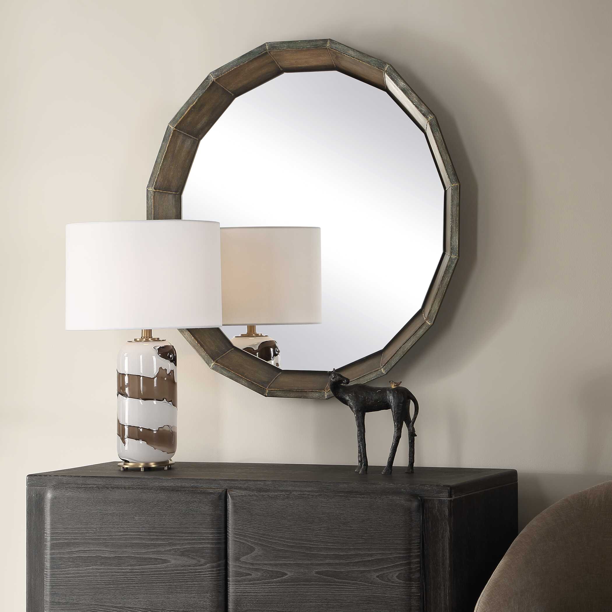 Uttermost Uttermost Neve Bronze Round Mirror