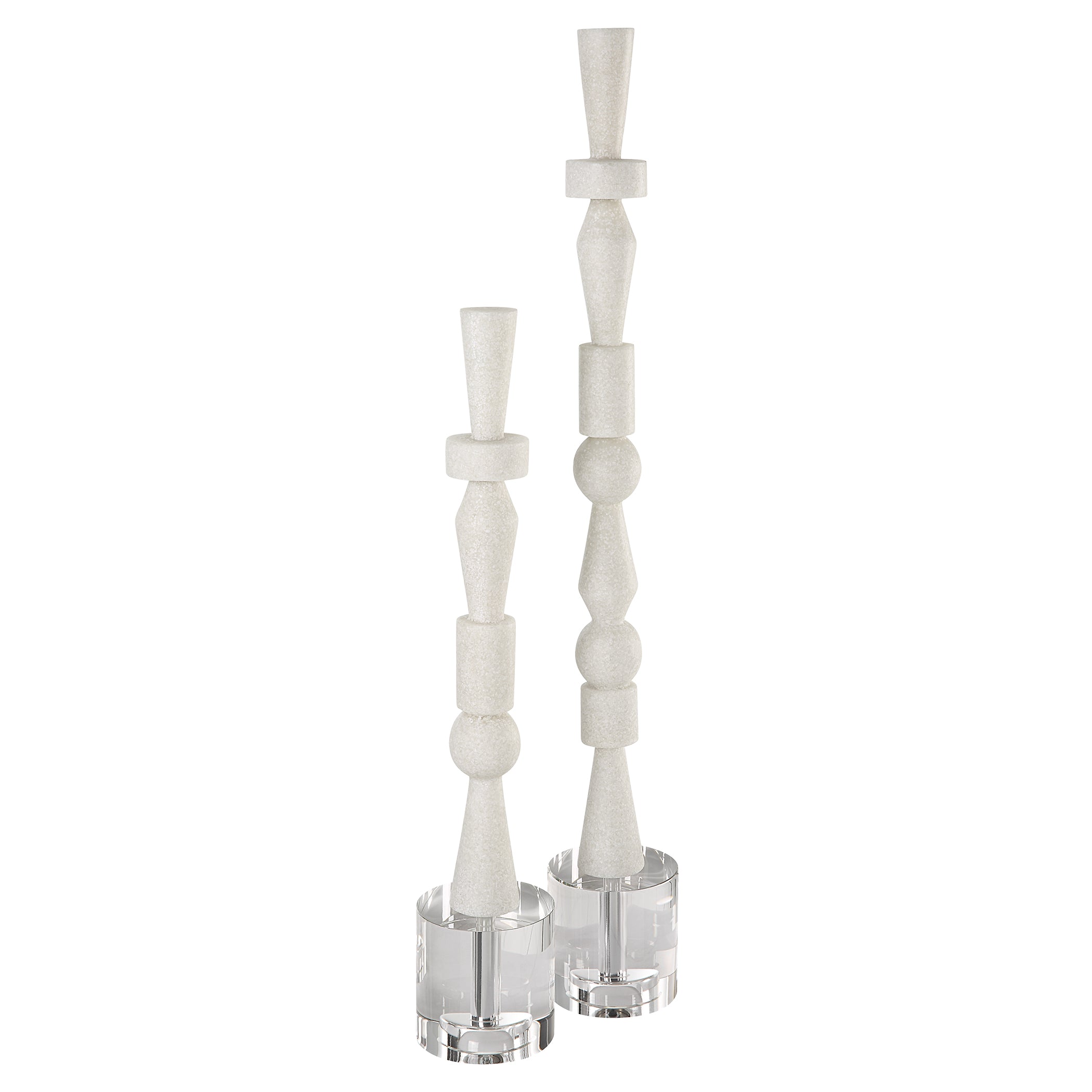 Uttermost Home Uttermost Norte White Stone Sculptures, Set/2