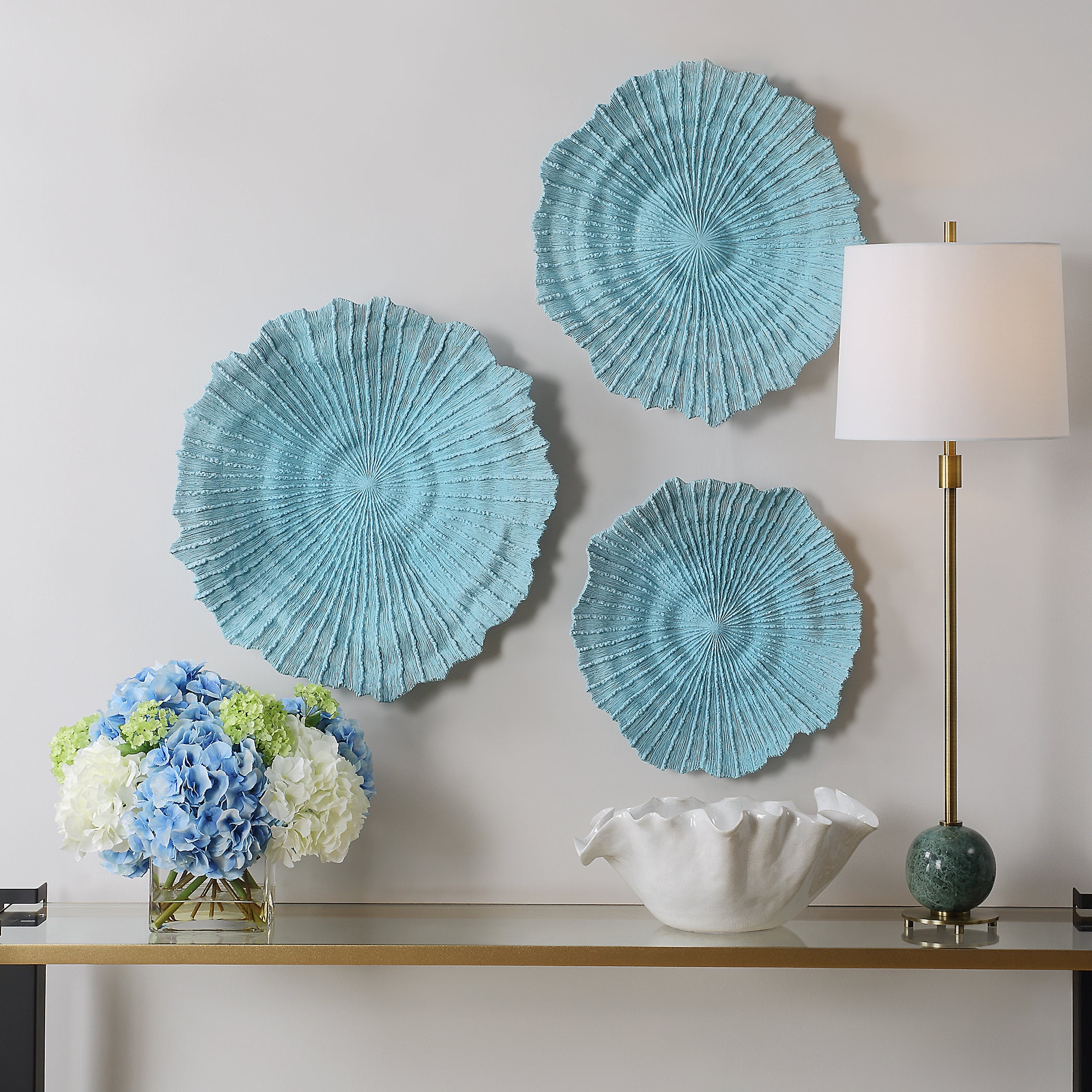 Uttermost Home Decor Uttermost Ocean Gems Blue Wall Decor Set/3