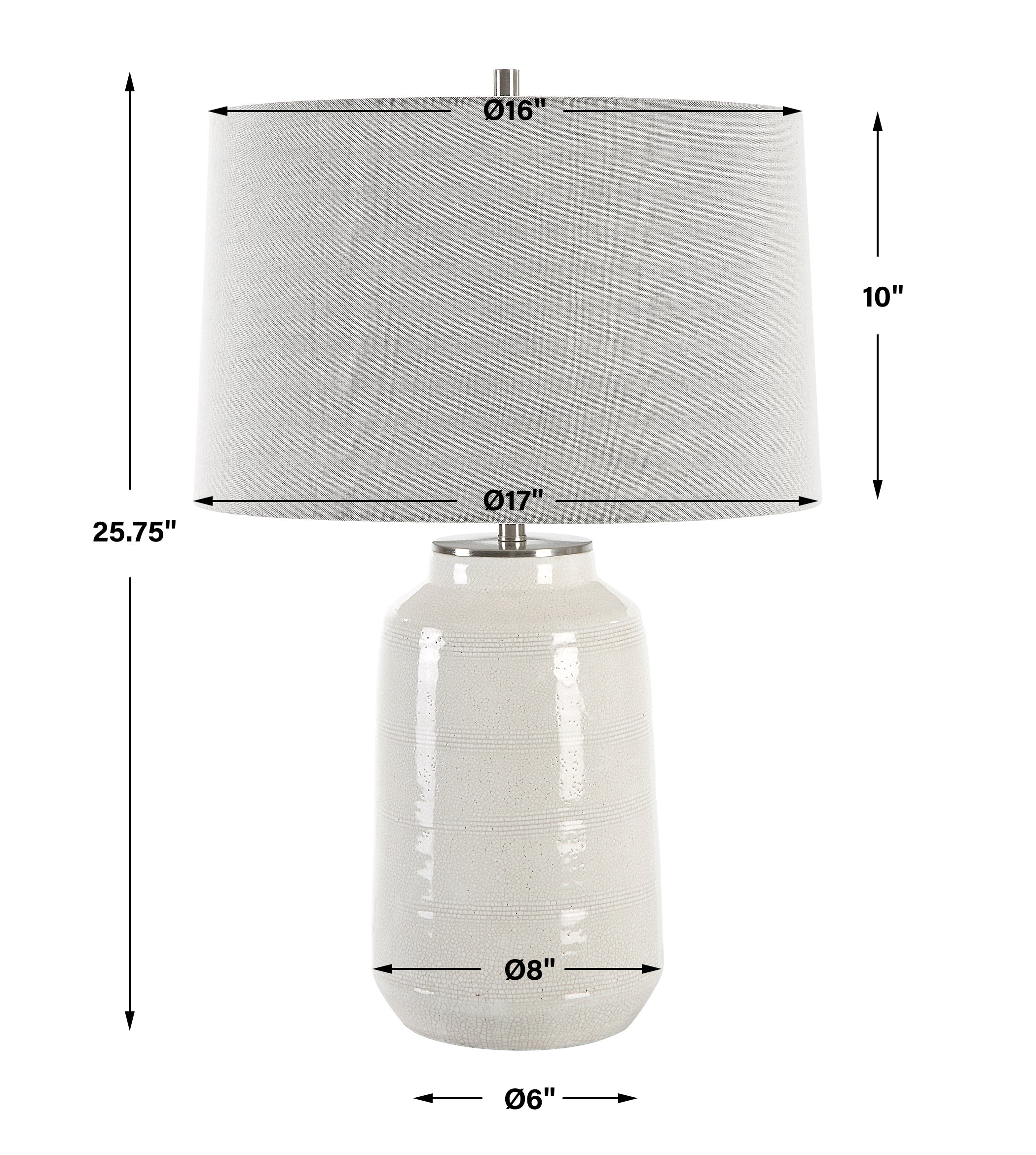 Uttermost Lighting Uttermost Odawa White Farmhouse Table Lamp