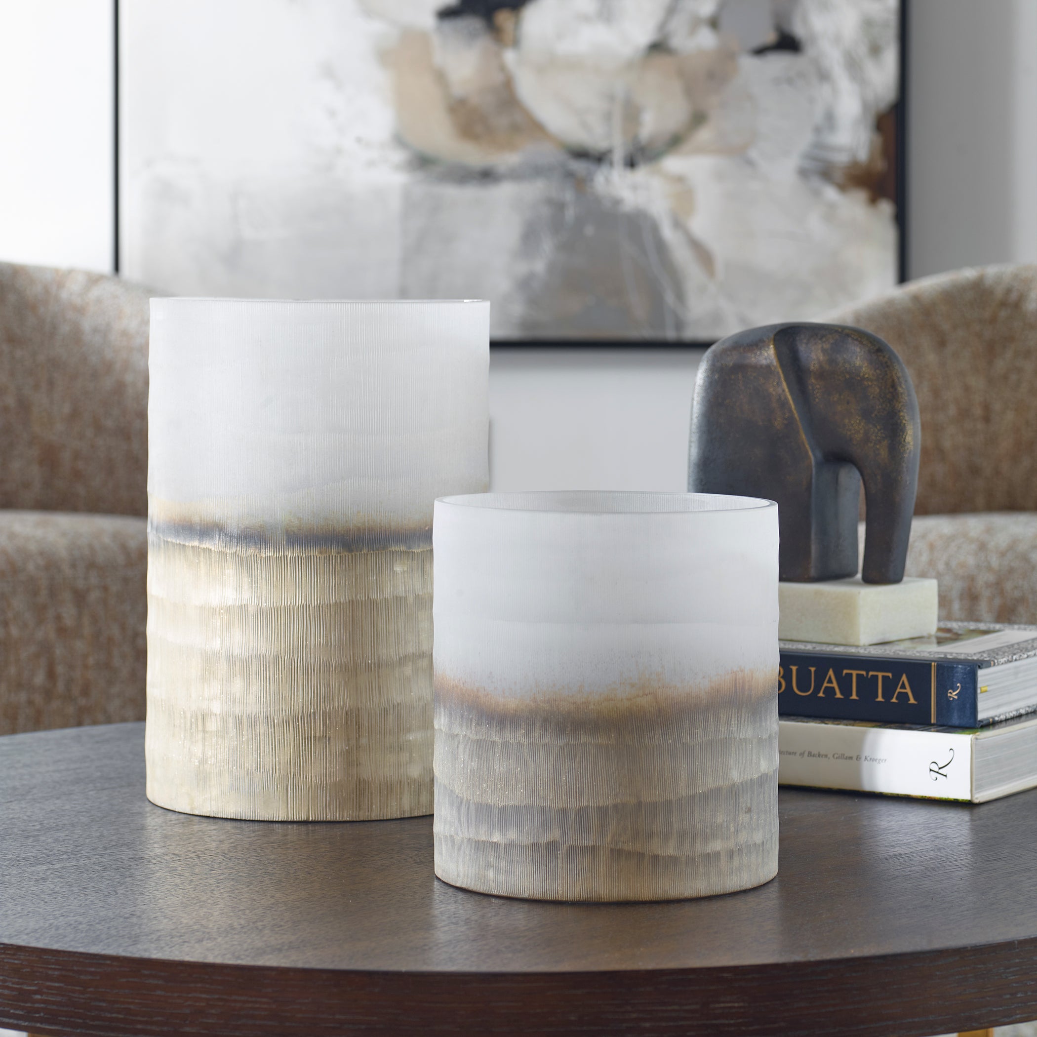 Uttermost Home Decor Uttermost Ombra Modern Vases, Set/2