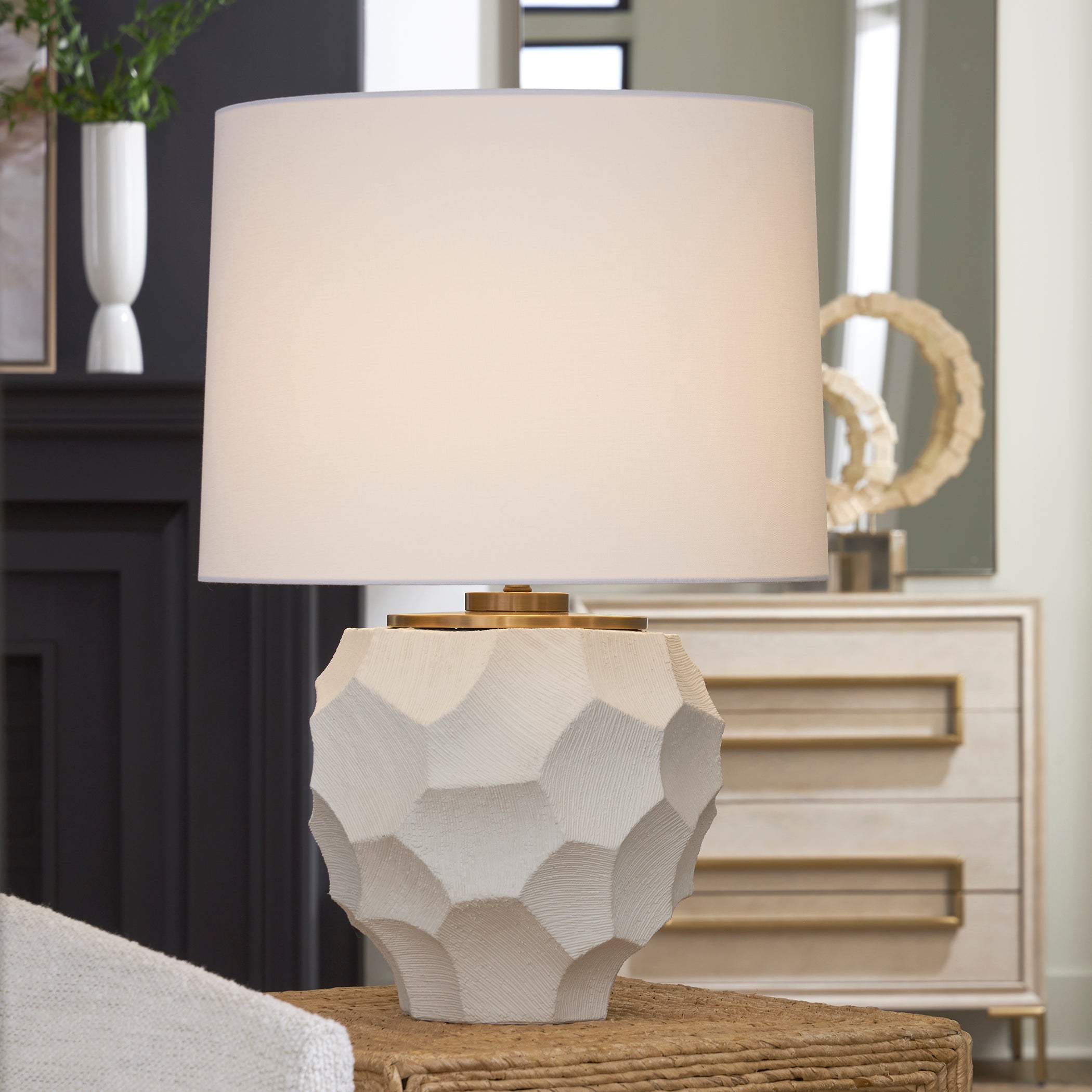 Uttermost Lighting Uttermost On Edge Chalk White Table Lamp