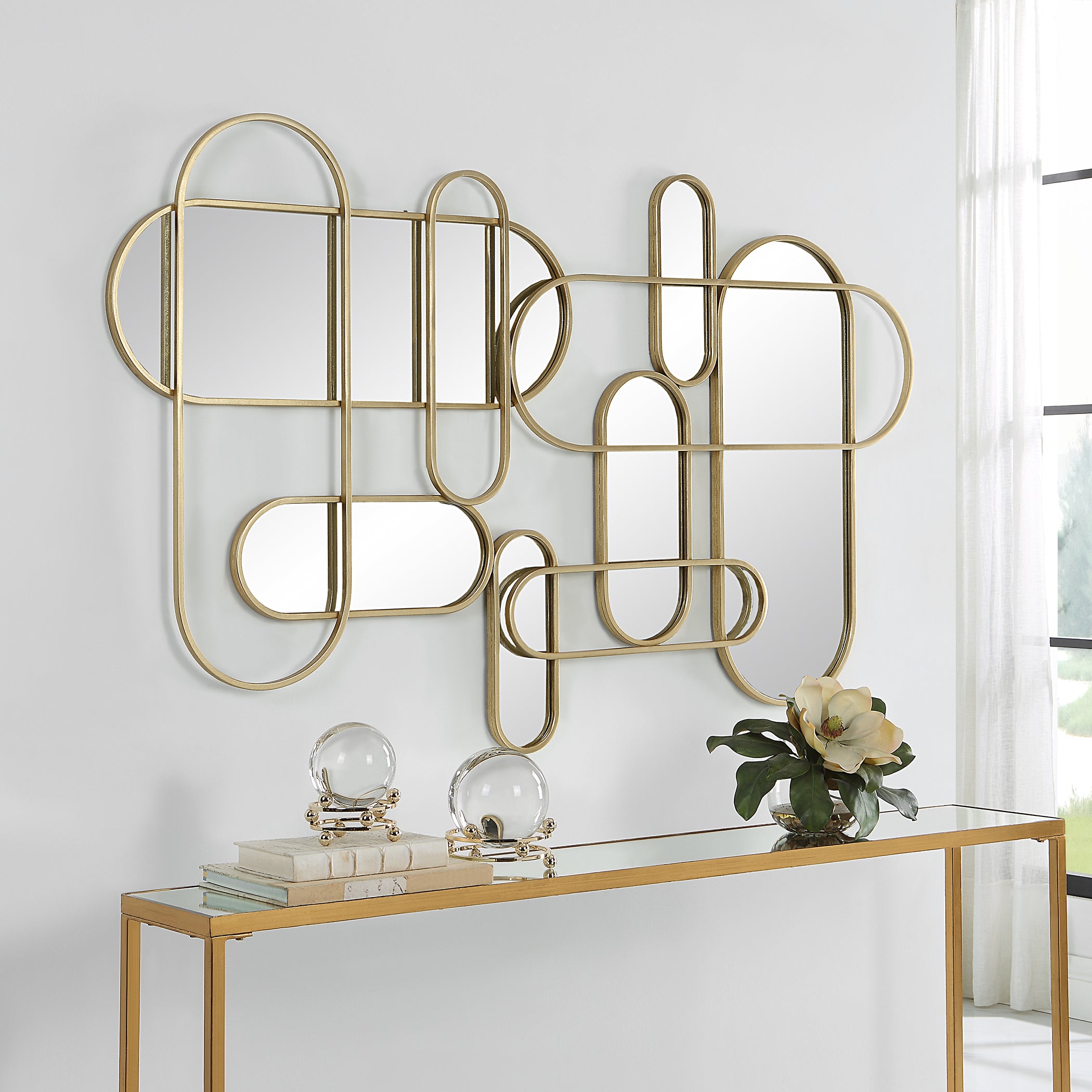 Uttermost Home Motor Freight - Rate to be Quoted Uttermost On Track Mirrored Wall Decor