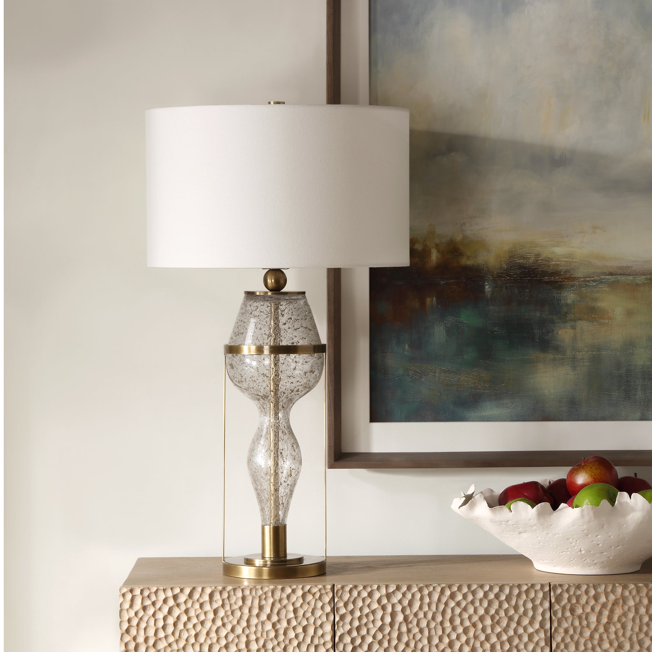 Uttermost Lighting Uttermost Out Of Time Seeded Glass Table Lamp