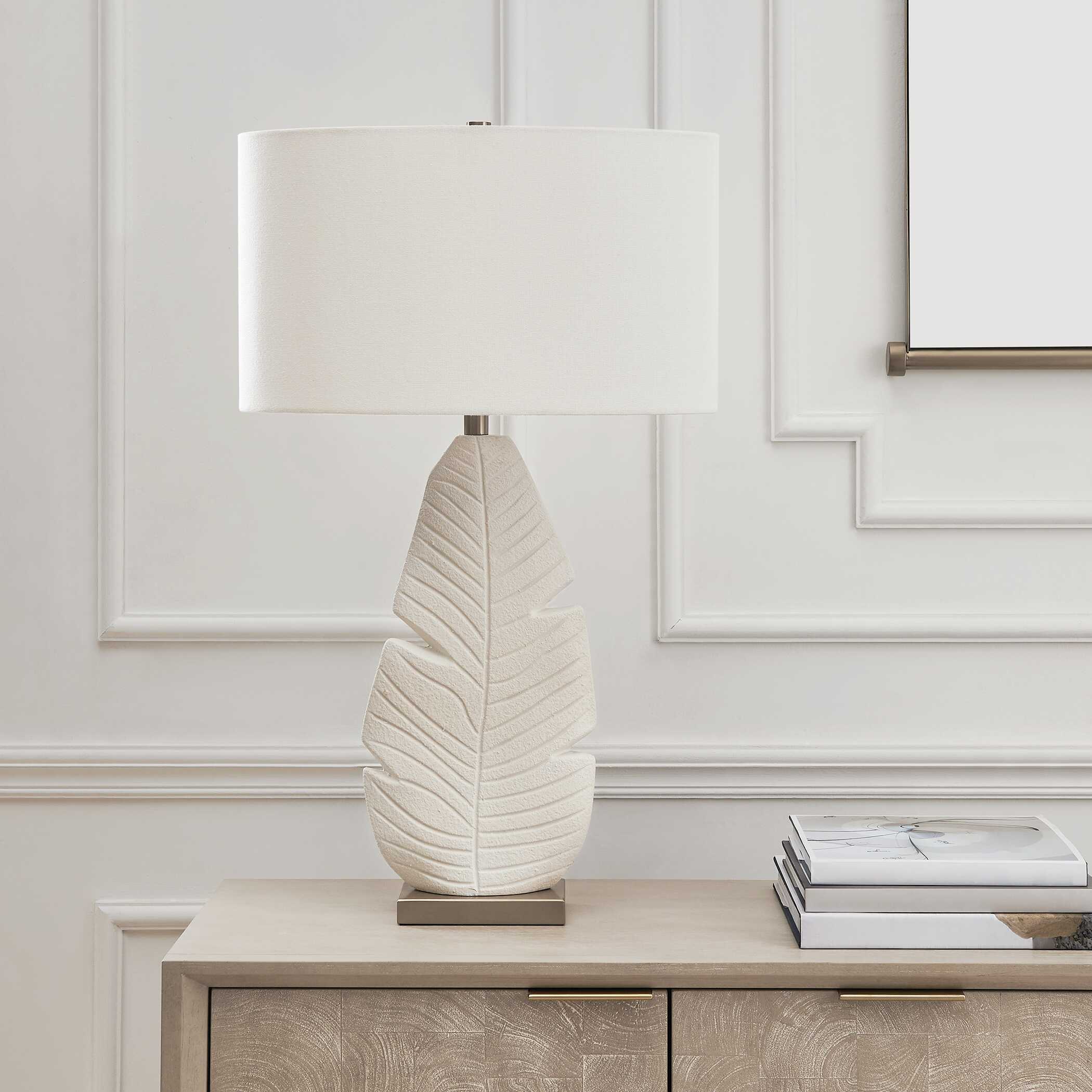 Uttermost Uttermost Palm Leaf White Table Lamp