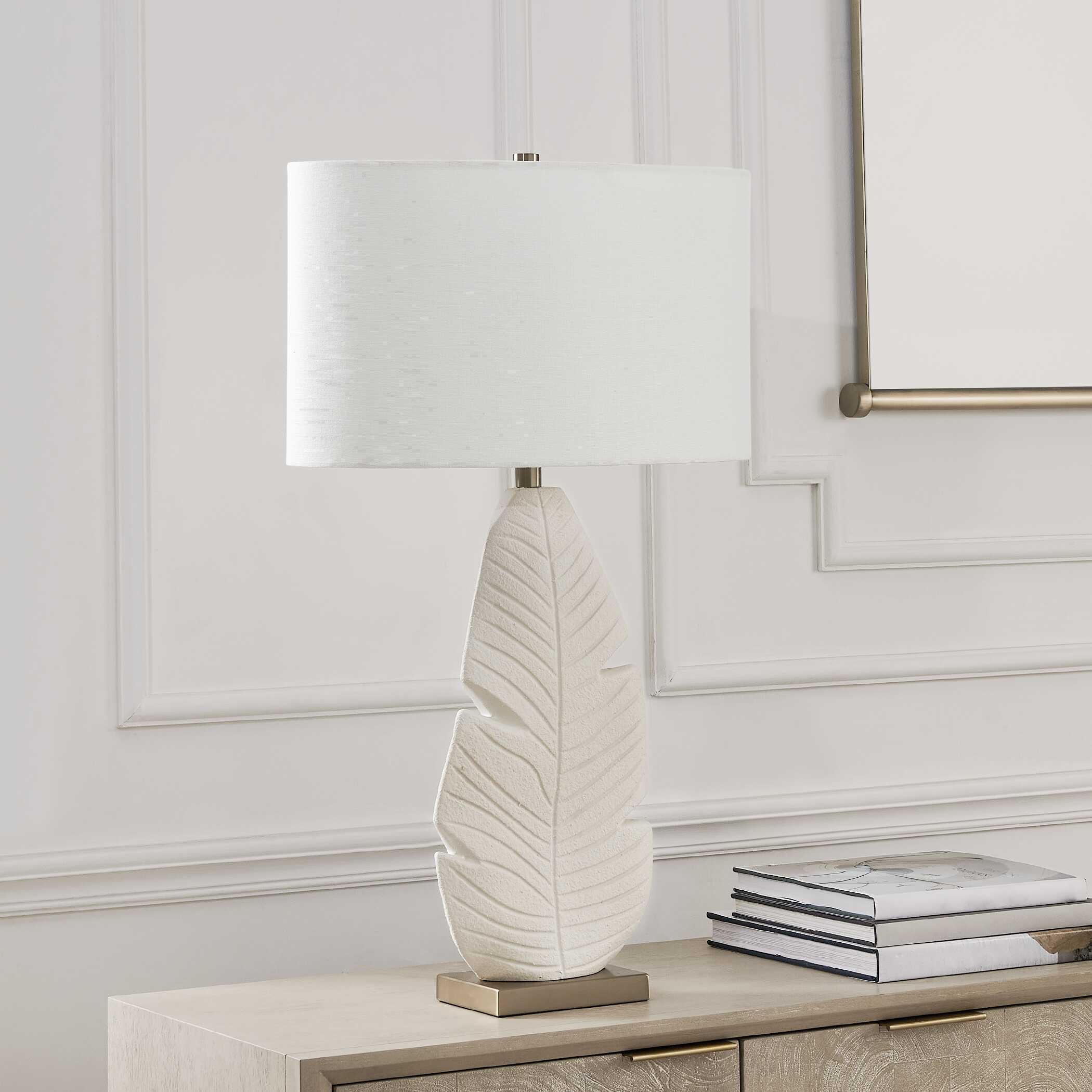 Uttermost Uttermost Palm Leaf White Table Lamp