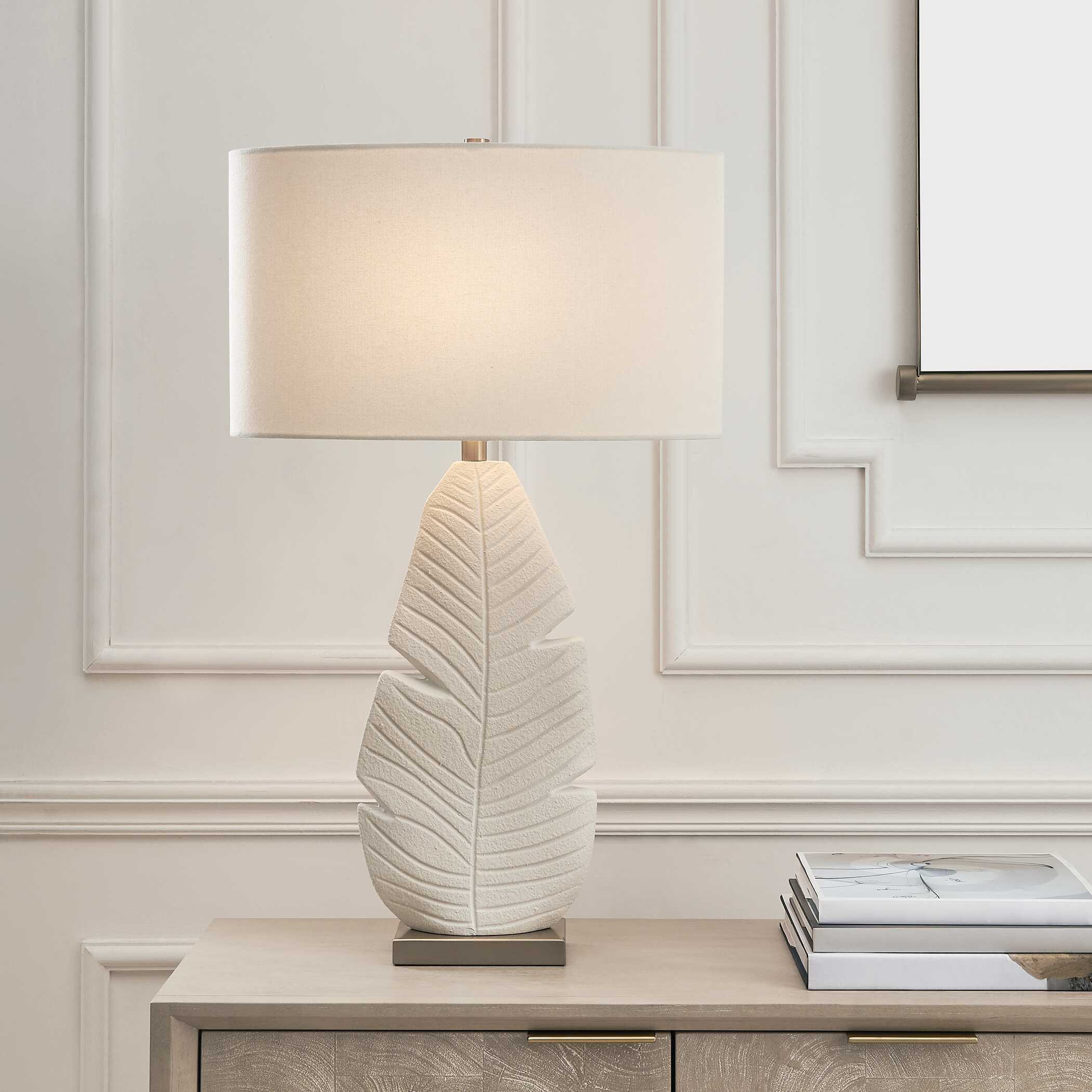 Uttermost Uttermost Palm Leaf White Table Lamp