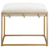 Uttermost Home Uttermost Paradox Small Bench, Gold