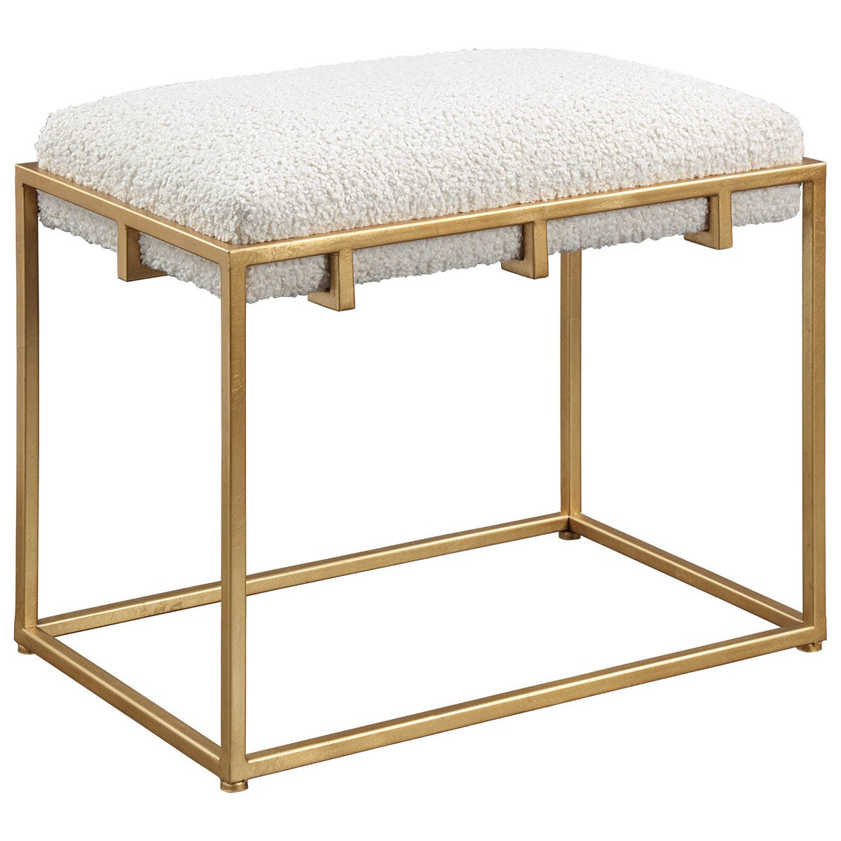 Uttermost Home Uttermost Paradox Small Bench, Gold