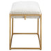 Uttermost Home Uttermost Paradox Small Bench, Gold