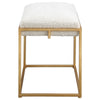 Uttermost Home Uttermost Paradox Small Bench, Gold