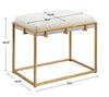 Uttermost Home Uttermost Paradox Small Bench, Gold