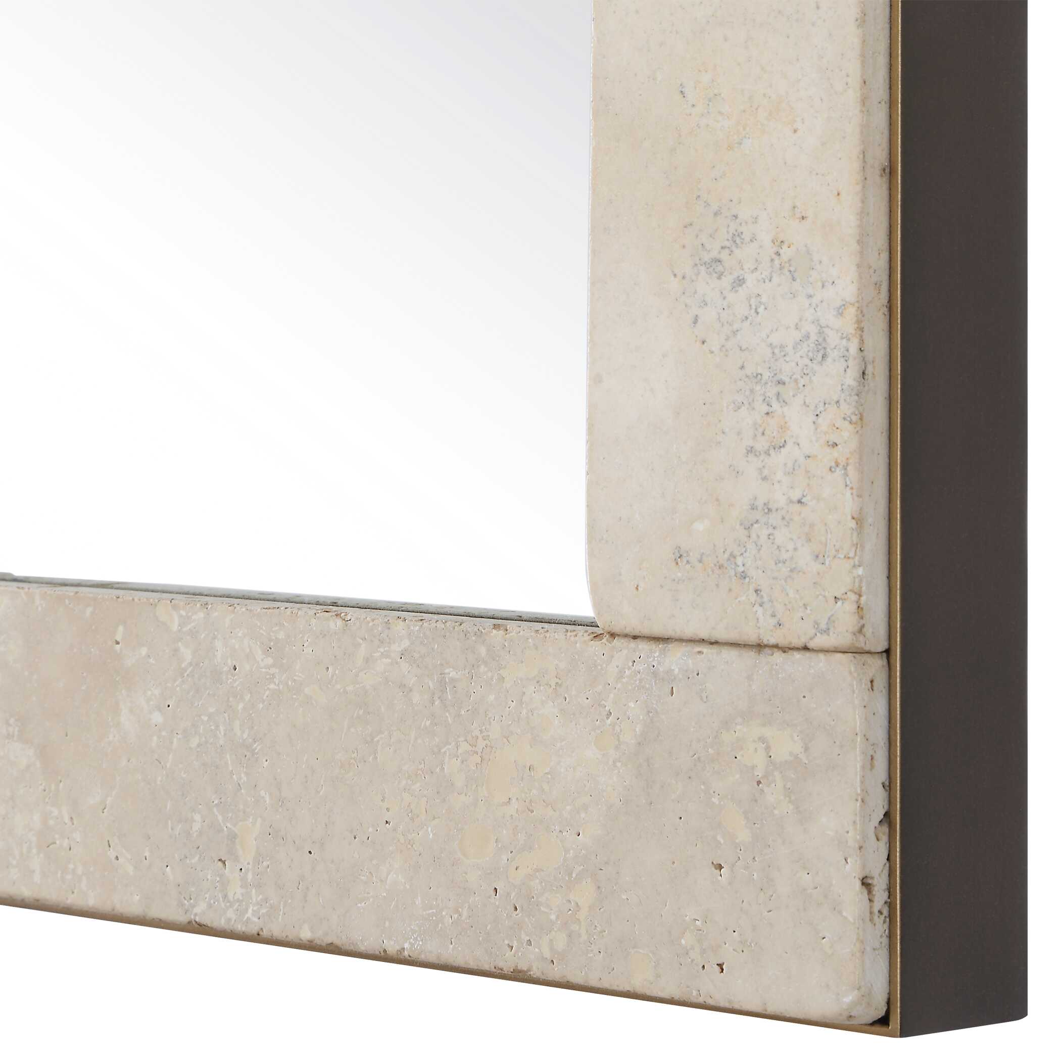 Uttermost Home Decor Uttermost Pave Rectangular Travertine Mirror