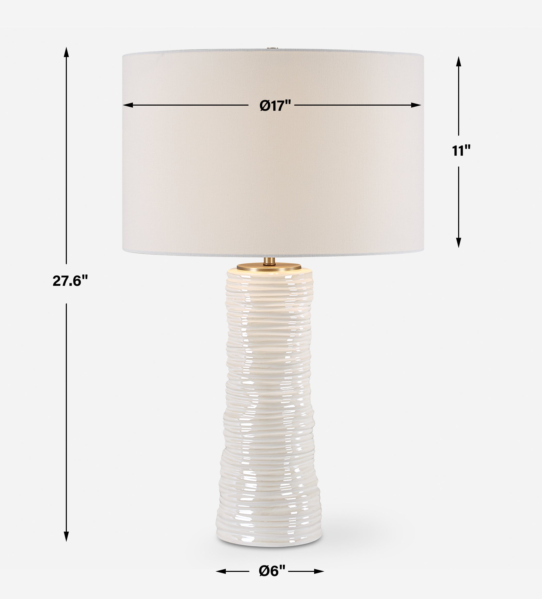 Uttermost Lighting Uttermost Pavlova Glossy White Table Lamp