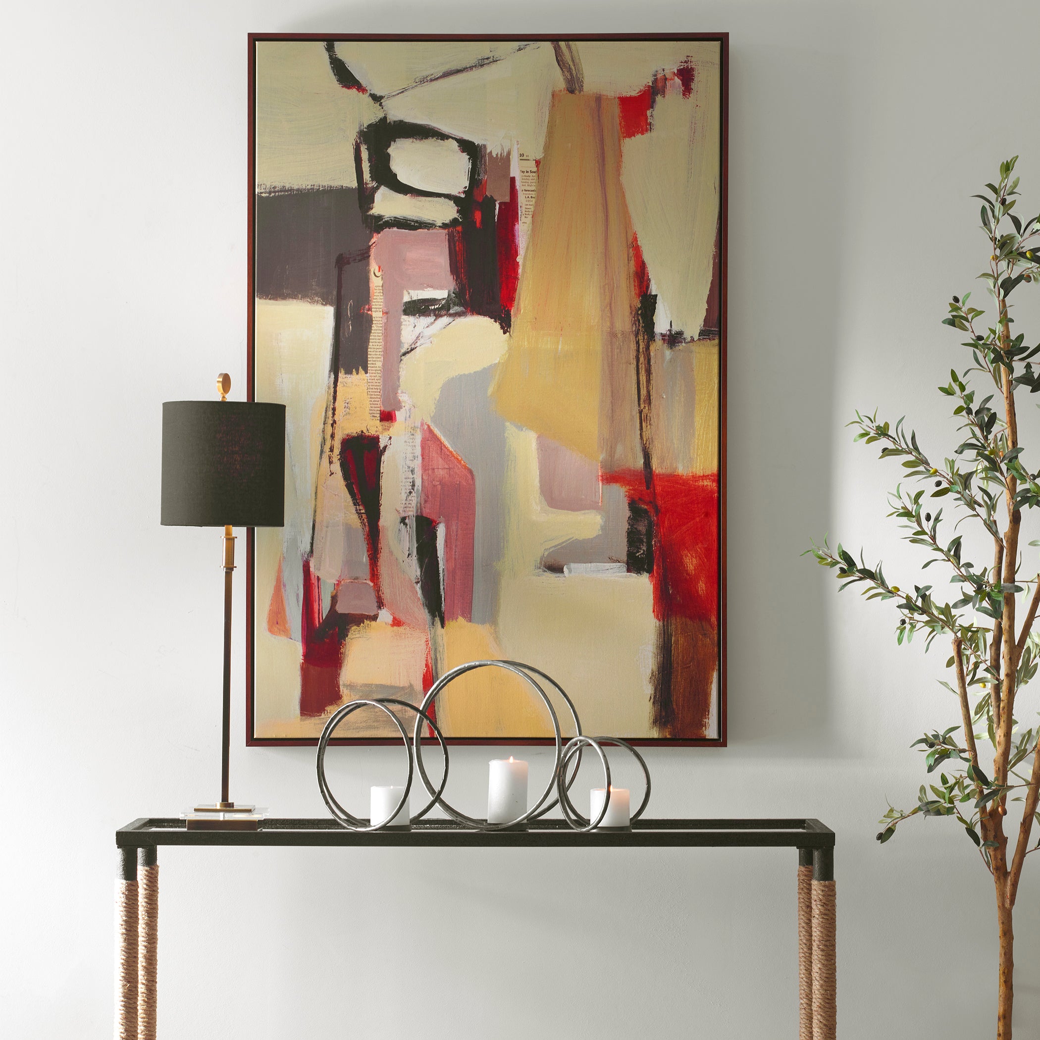 Uttermost Home Oversize - Rate to Be Quoted Uttermost Peaches Framed Canvas Abstract Art