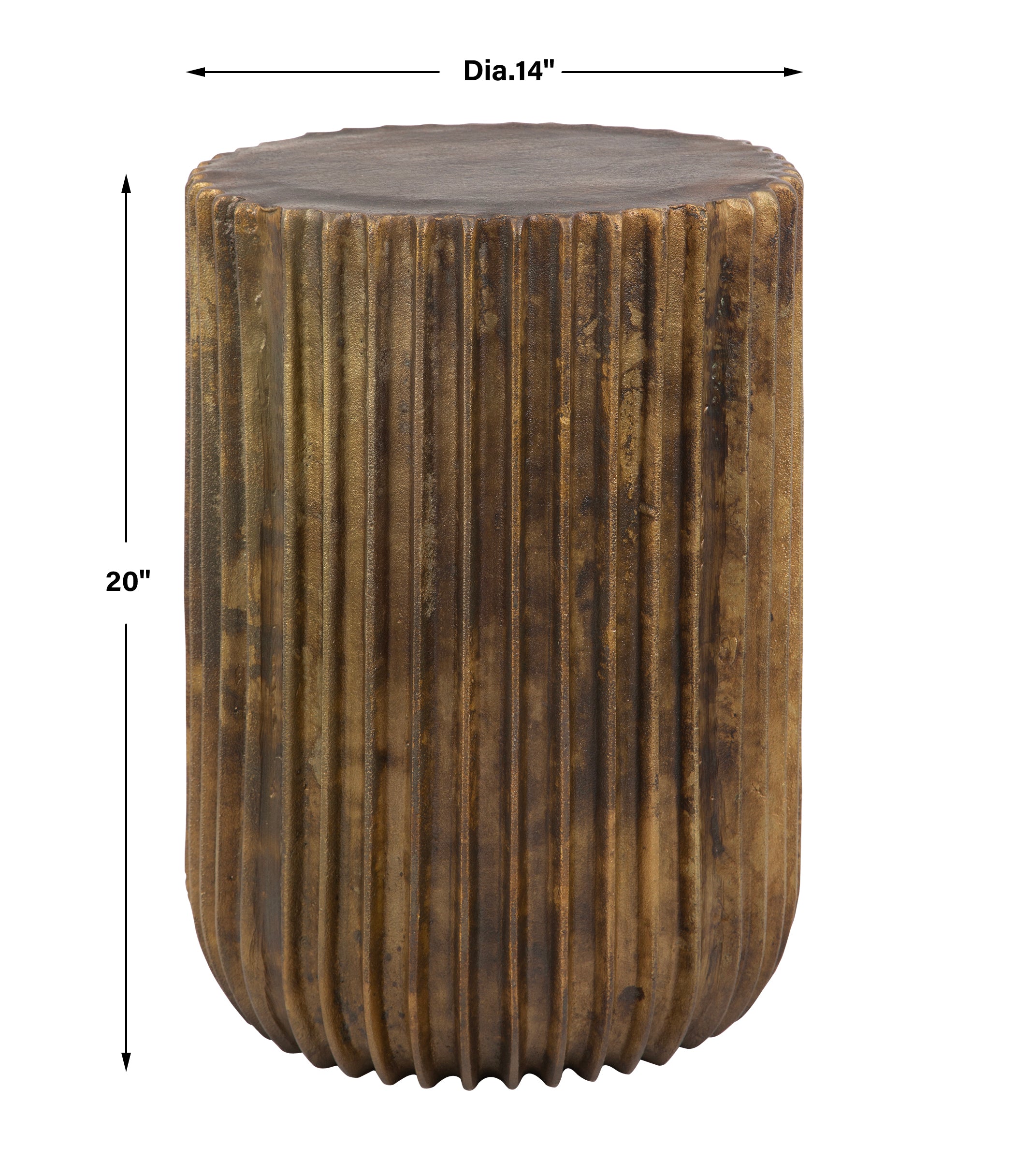 Uttermost Furniture Uttermost Peaks And Valleys Gold Accent Table