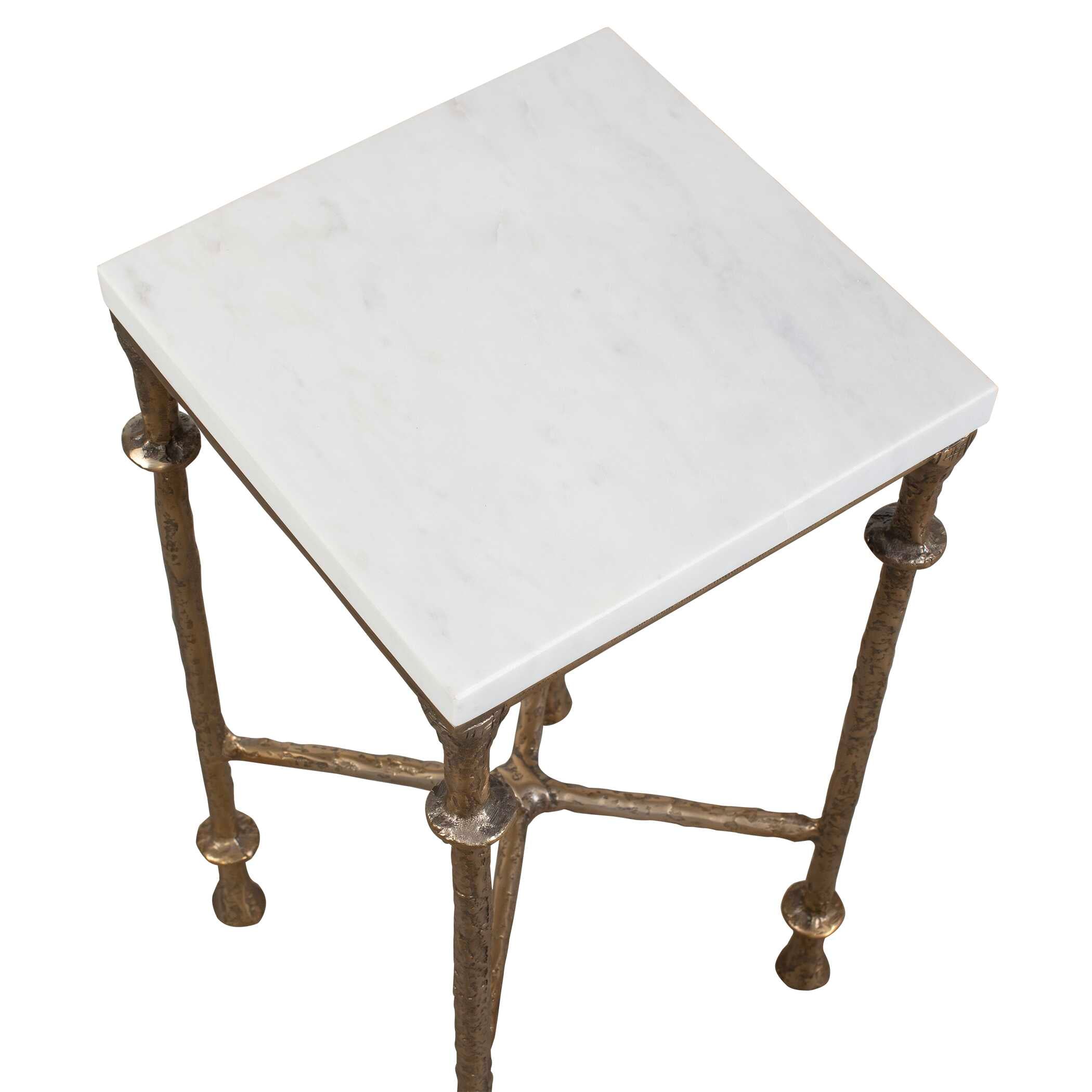 Uttermost Furniture Uttermost Penelope White Marble Accent Table