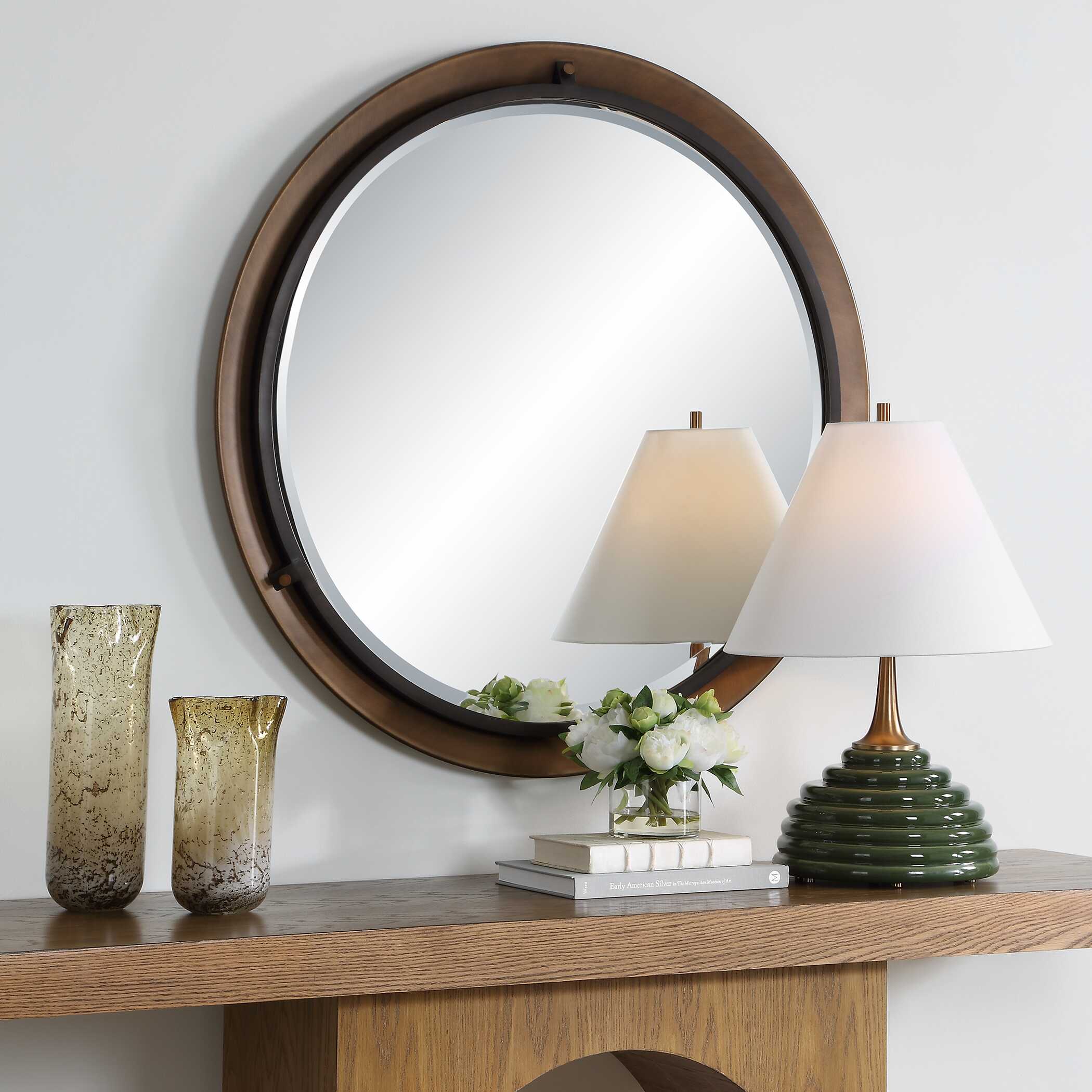 Uttermost Home Decor Uttermost Porthole Bronze Round Mirror