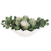 Uttermost Uttermost Protea Blooms White Bowl Centerpiece