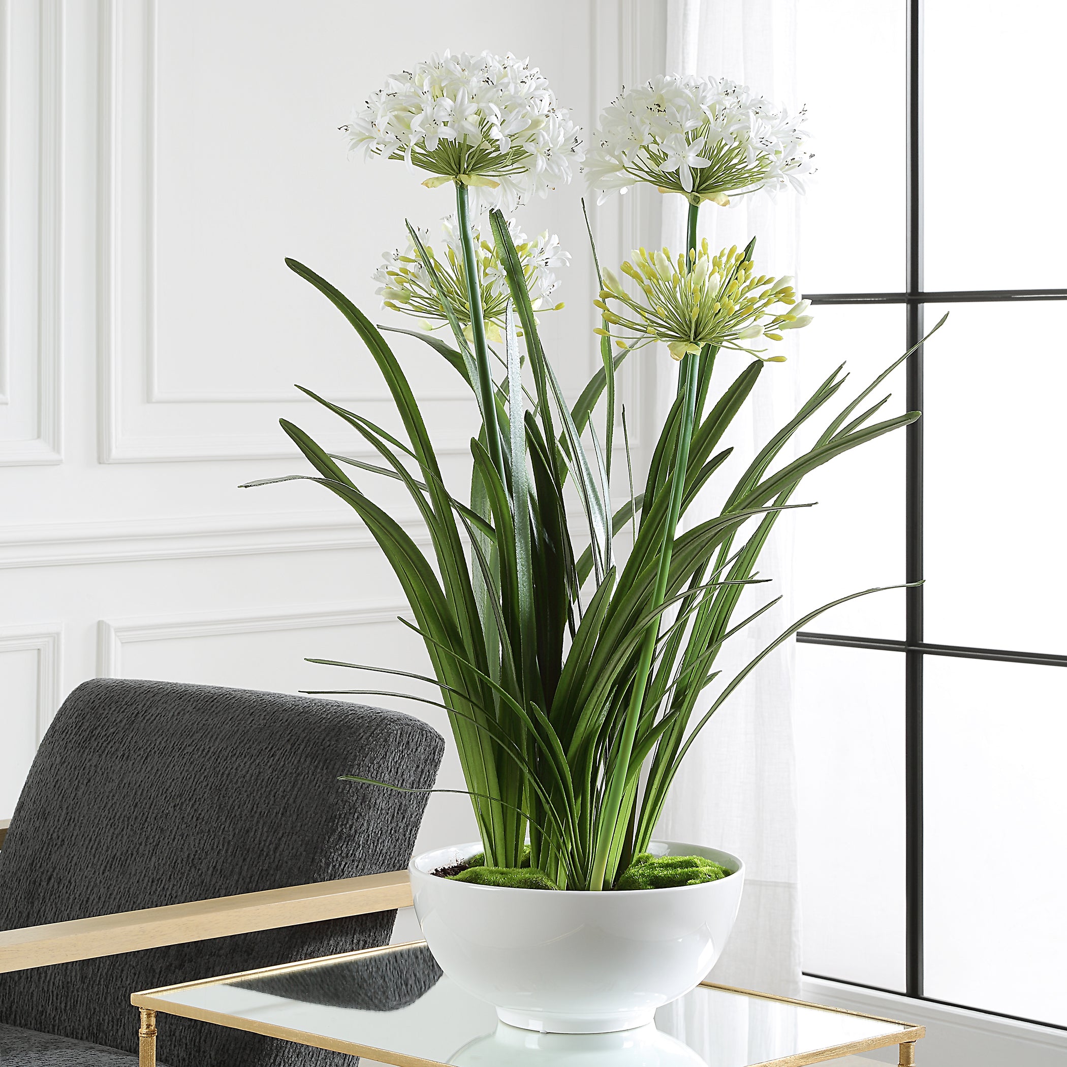 Uttermost Home Decor Uttermost Purity Agapanthus Centerpiece