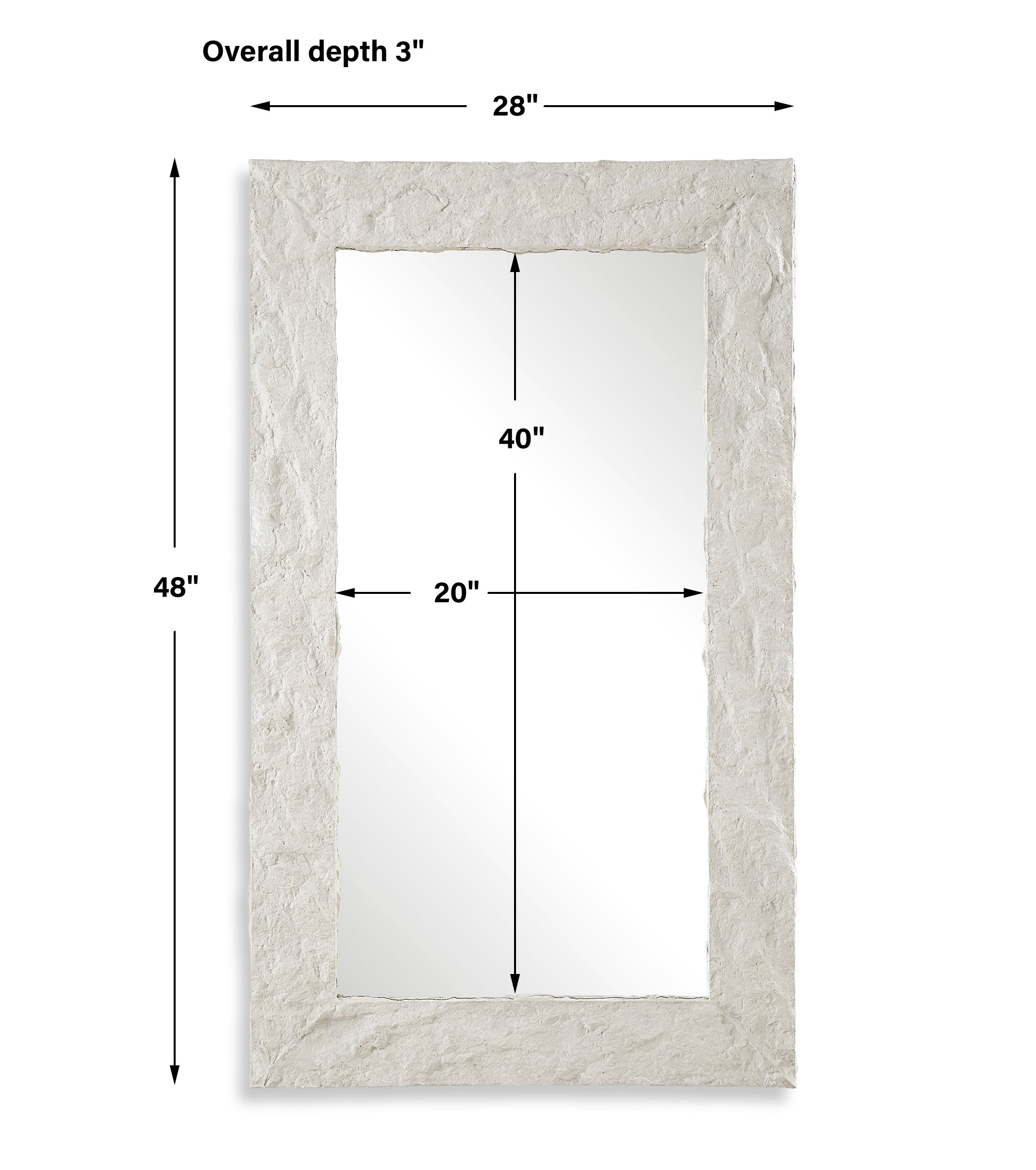 Uttermost Home Decor Uttermost Quarry Rectangle Stone Veneer Mirror
