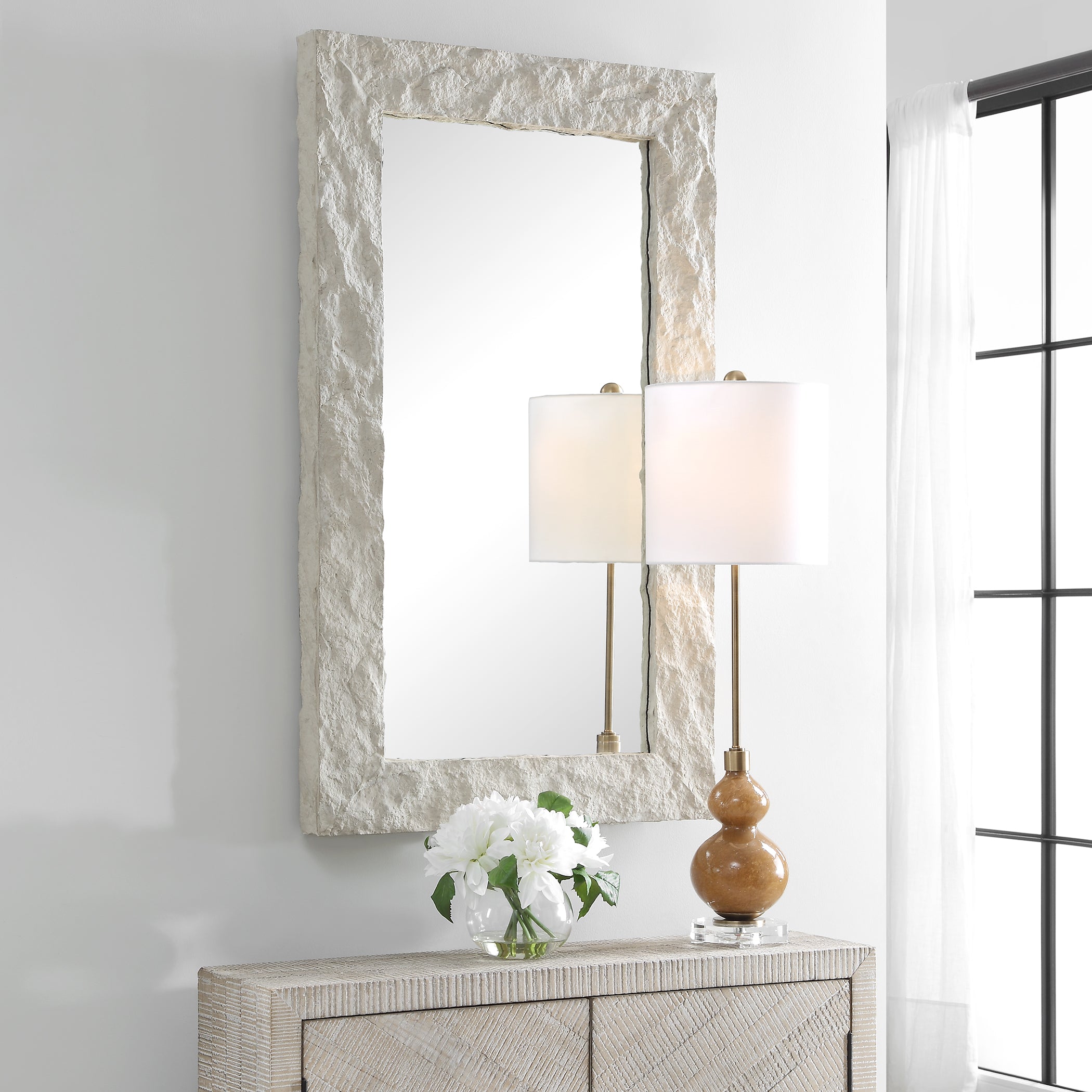Uttermost Home Decor Uttermost Quarry Rectangle Stone Veneer Mirror