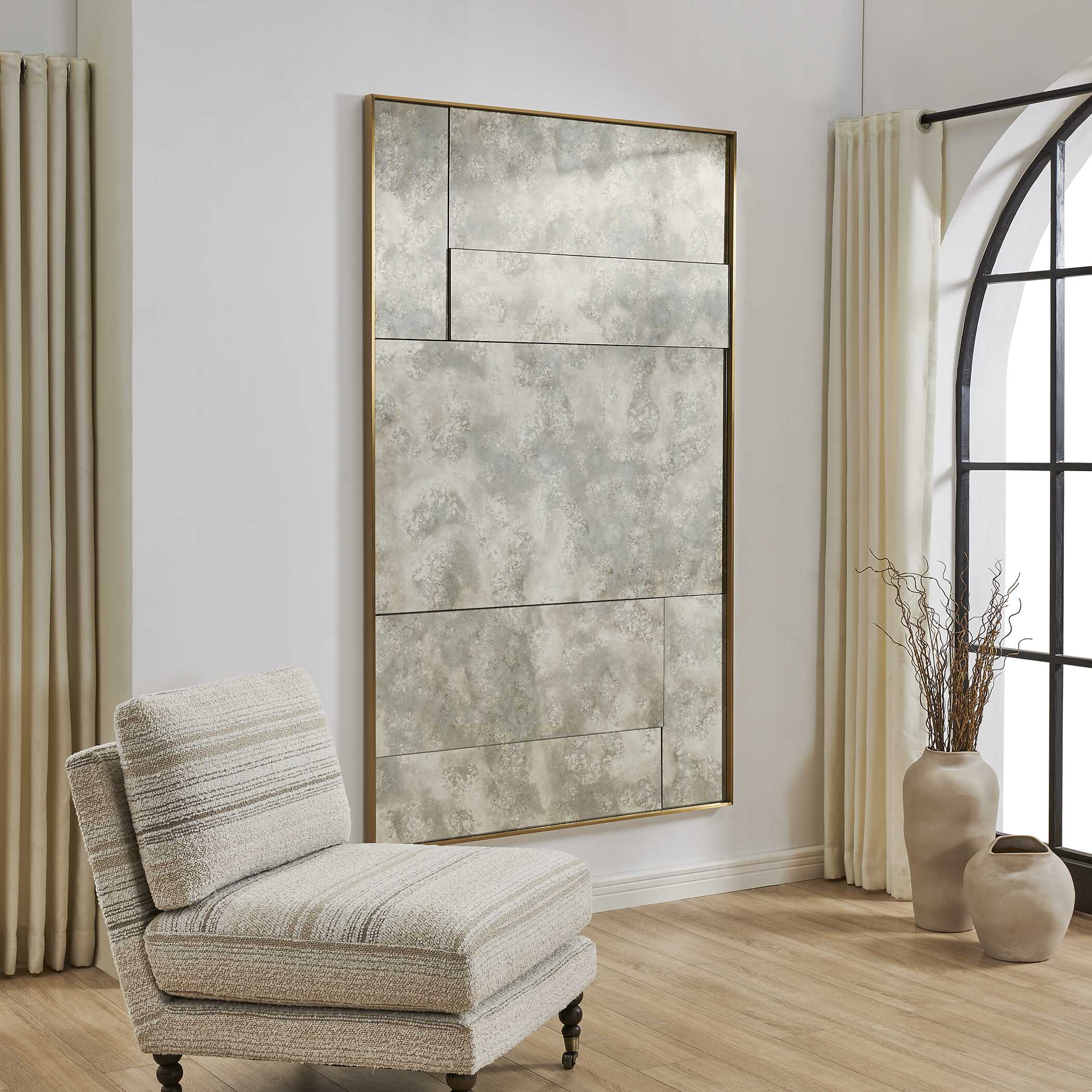 Uttermost Home Decor Uttermost Rally Oversized Antiqued Mirror