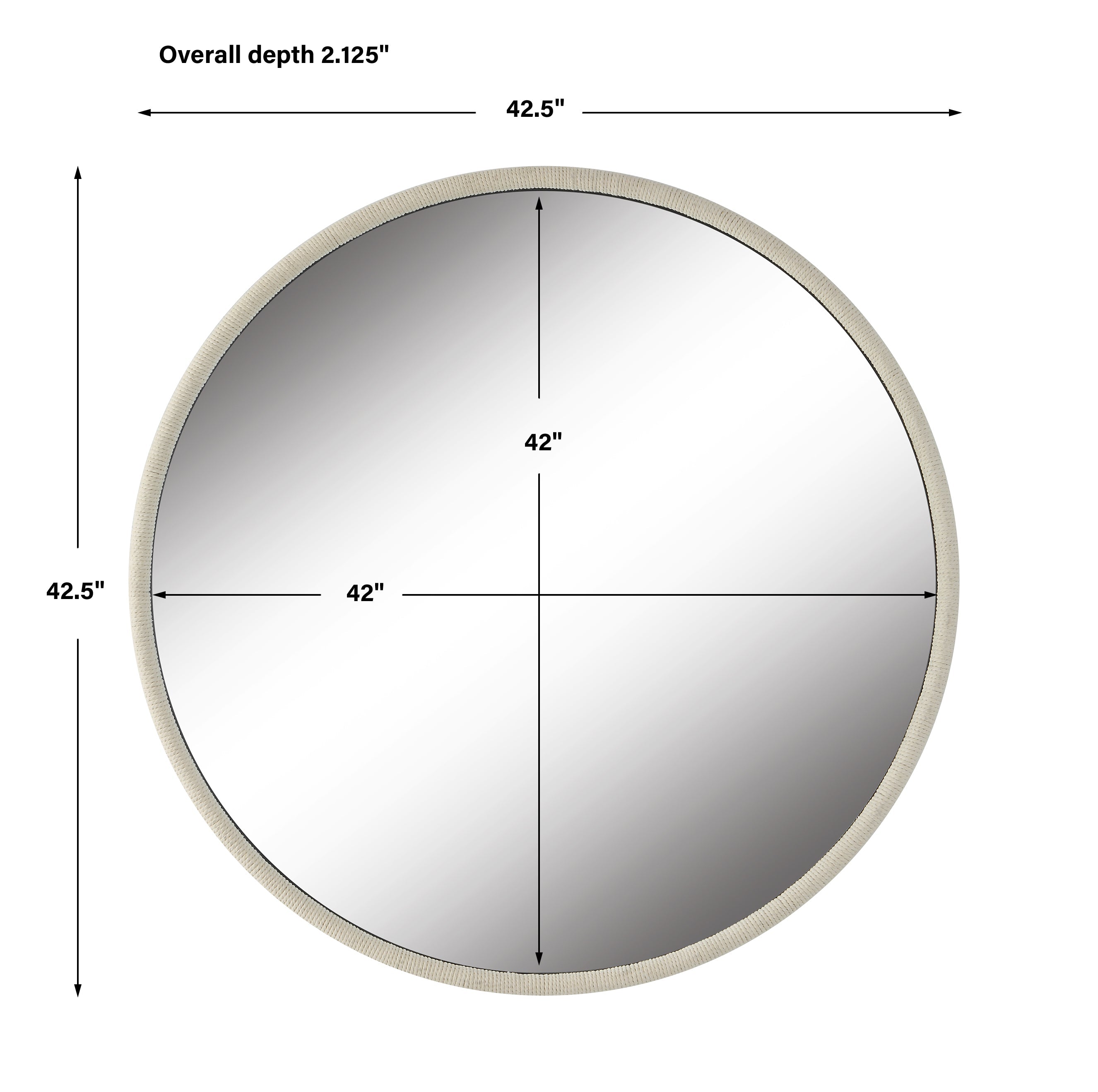 Uttermost Home Decor Oversize Rate to be Quoted Uttermost Ranchero White Round Mirror