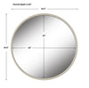Uttermost Home Decor Oversize Rate to be Quoted Uttermost Ranchero White Round Mirror