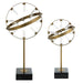 Uttermost Home Uttermost Realm Spherical Brass Sculptures, Set Of 2