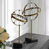 Uttermost Home Uttermost Realm Spherical Brass Sculptures, Set Of 2