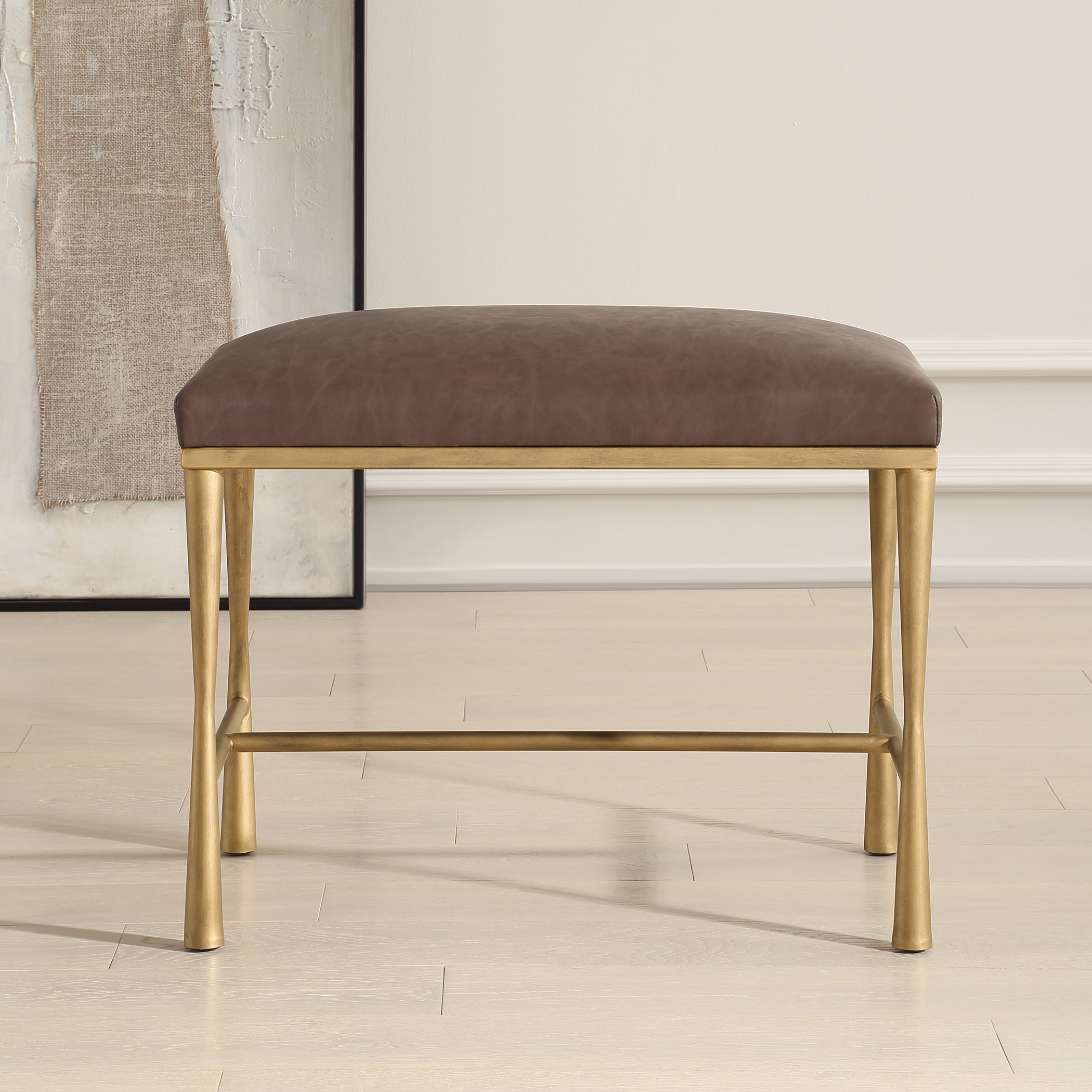 Uttermost Home Decor Uttermost Reform Gold Small Bench