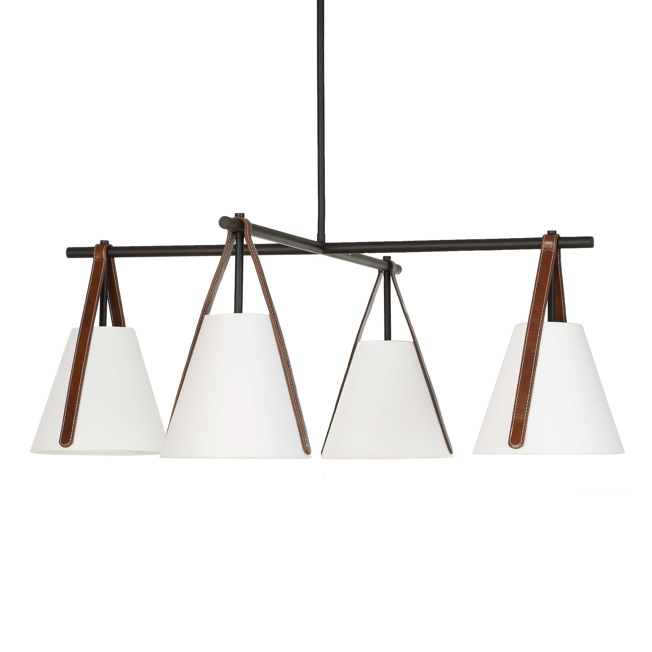 Uttermost Lighting Uttermost Reins Accent Straps 4 Light Chandelier