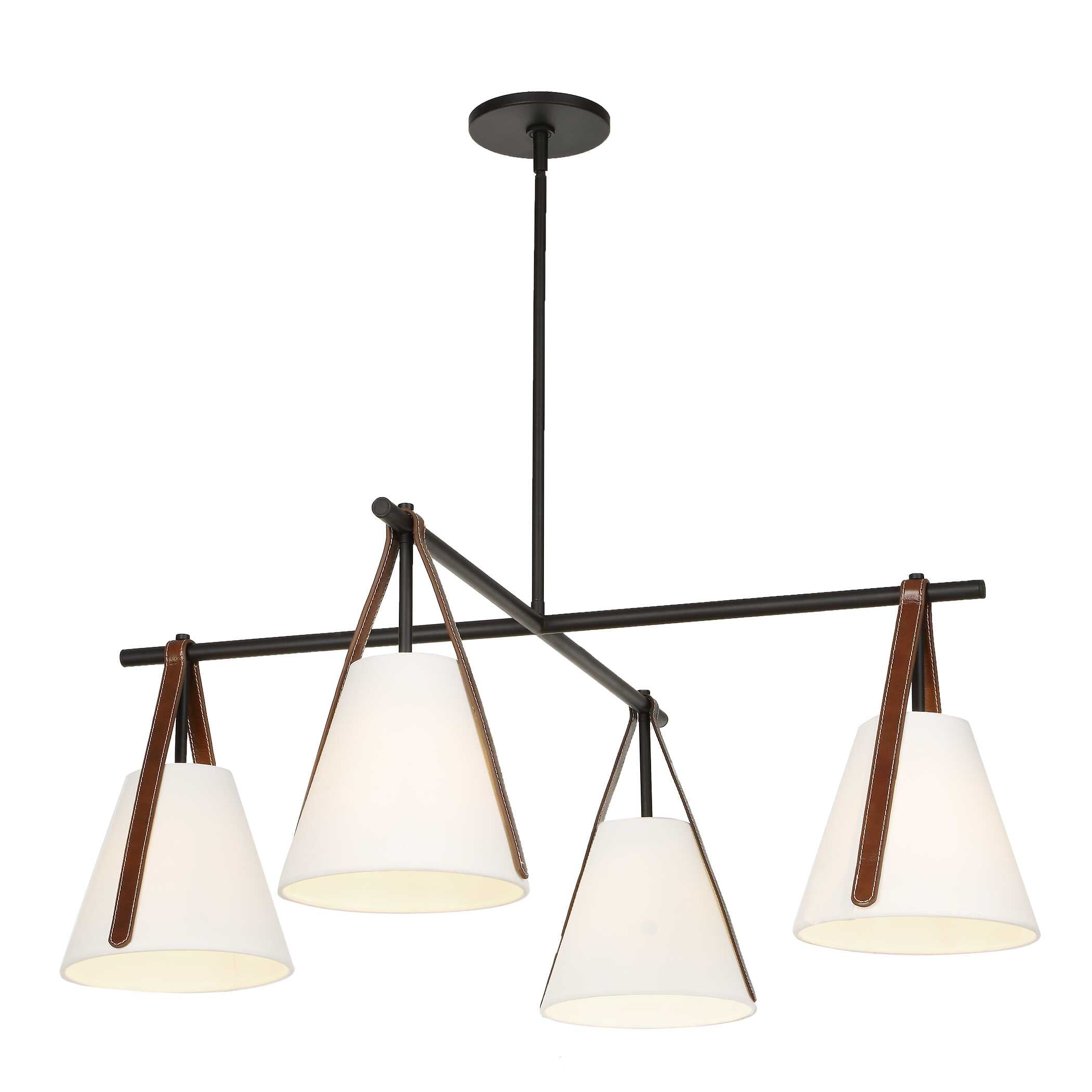 Uttermost Lighting Uttermost Reins Accent Straps 4 Light Chandelier