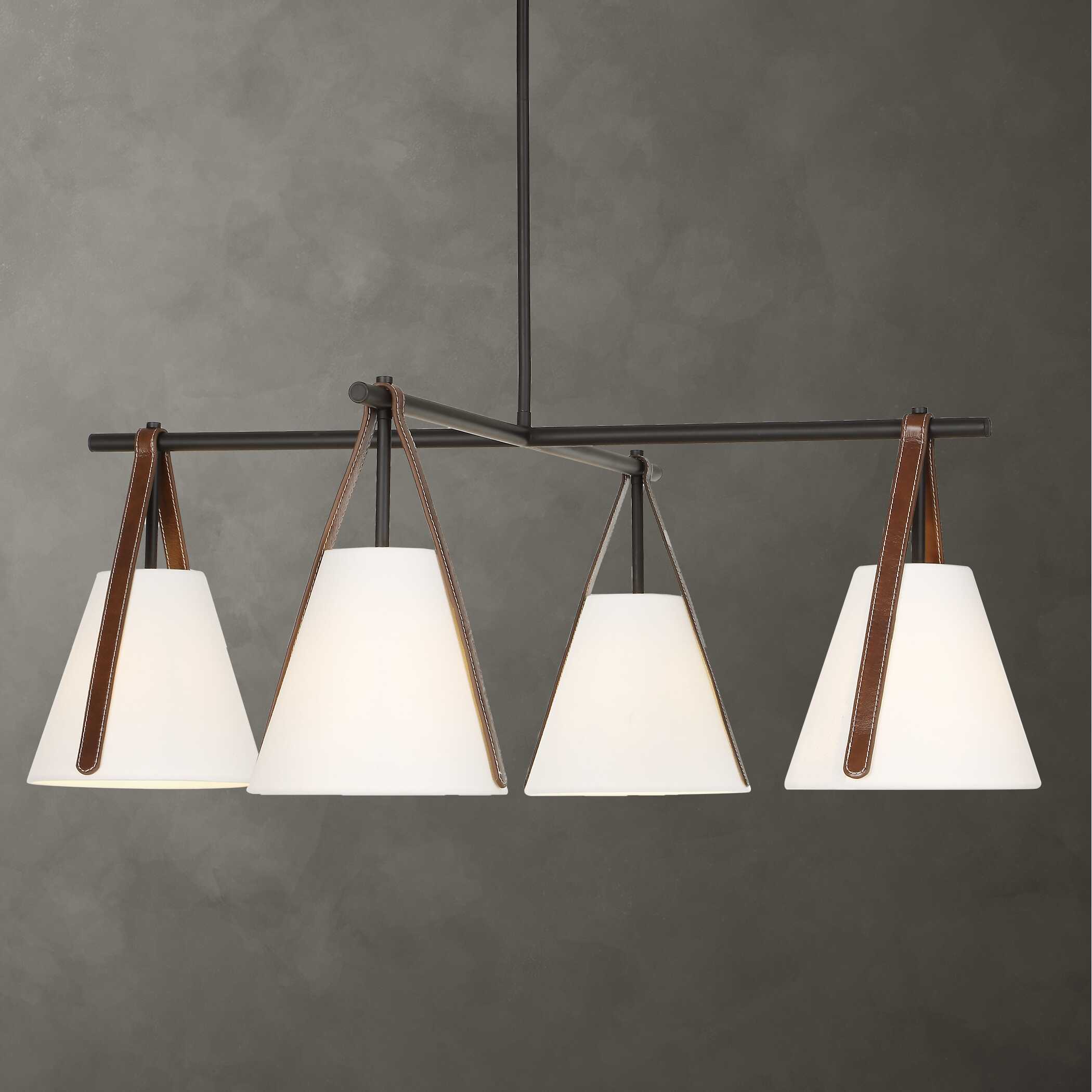 Uttermost Lighting Uttermost Reins Accent Straps 4 Light Chandelier