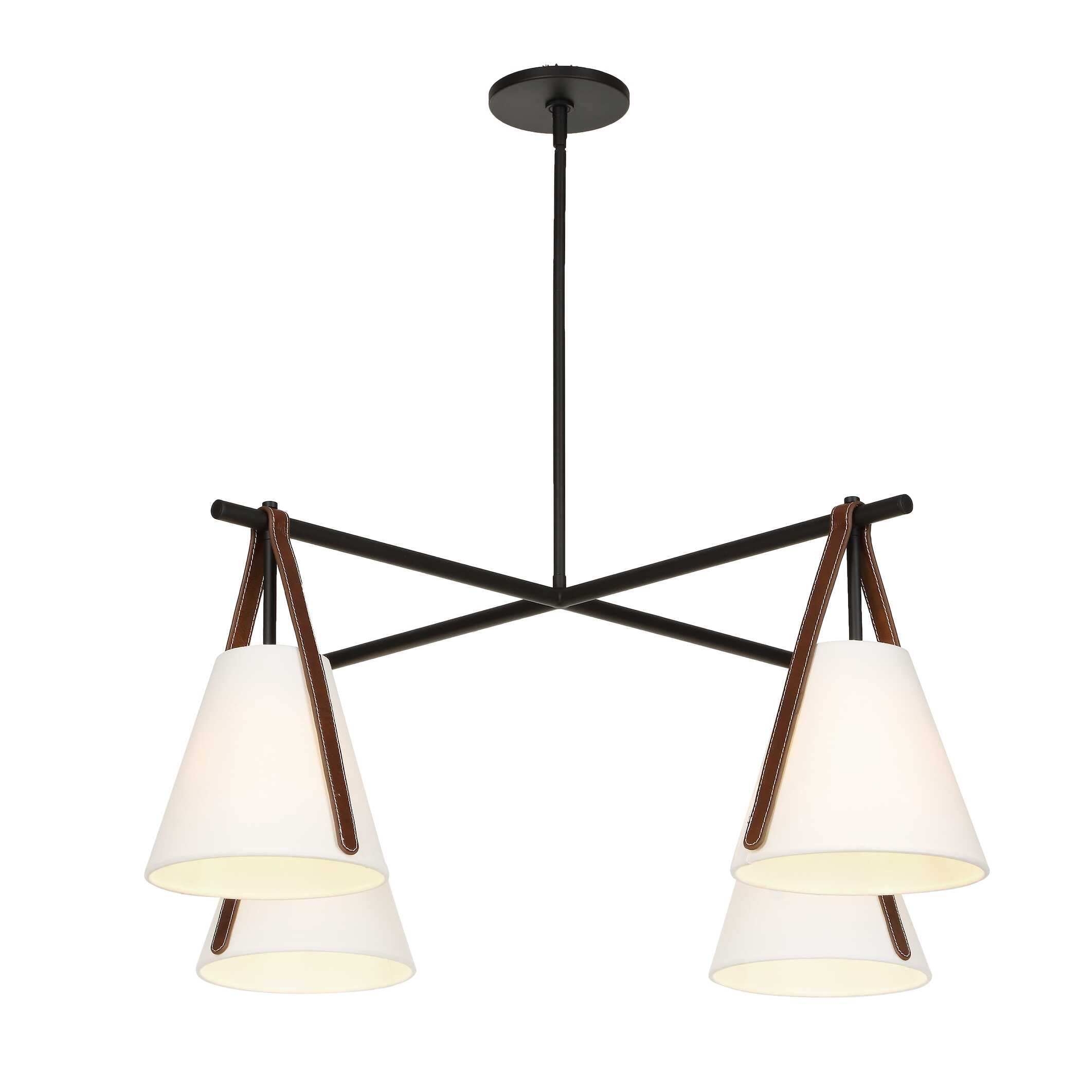 Uttermost Lighting Uttermost Reins Accent Straps 4 Light Chandelier