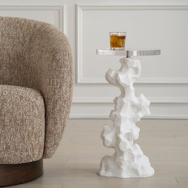 Uttermost Furniture Uttermost Remnant White Stone Drink Table