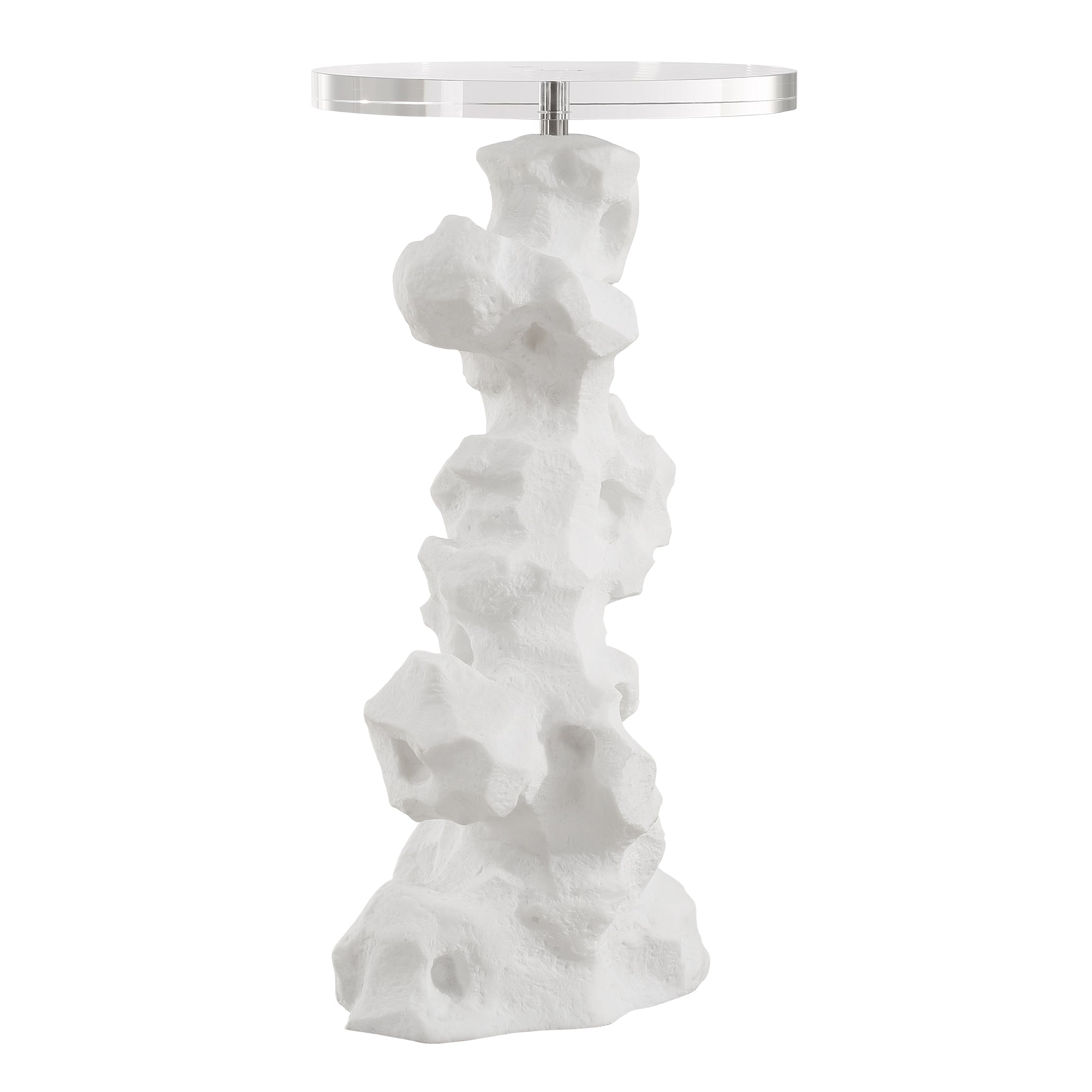 Uttermost Furniture Uttermost Remnant White Stone Drink Table