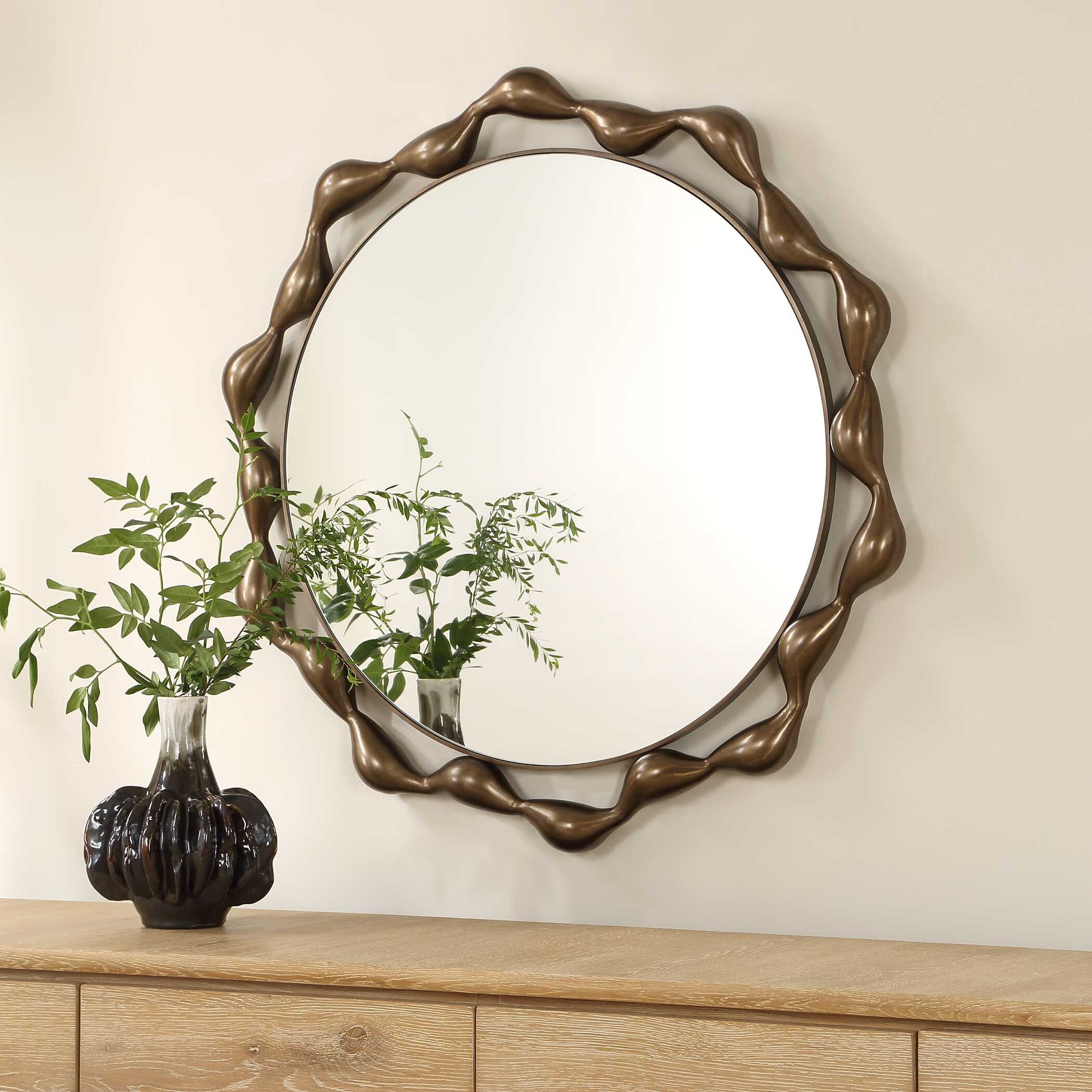 Uttermost Uttermost Remolino Round Bronze Mirror