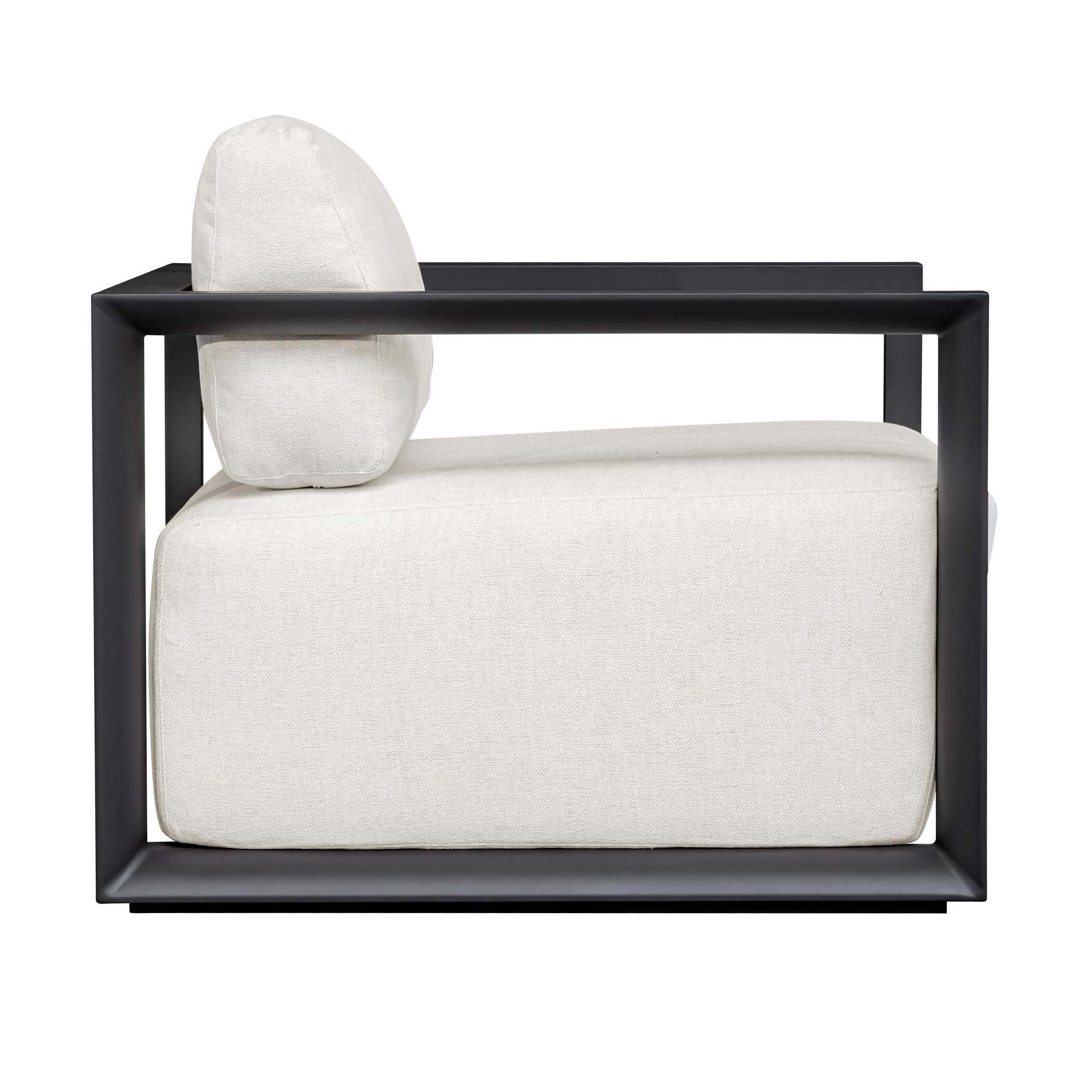 Uttermost Furniture Uttermost Remsen Black/Oyster Outdoor Lounge Chair