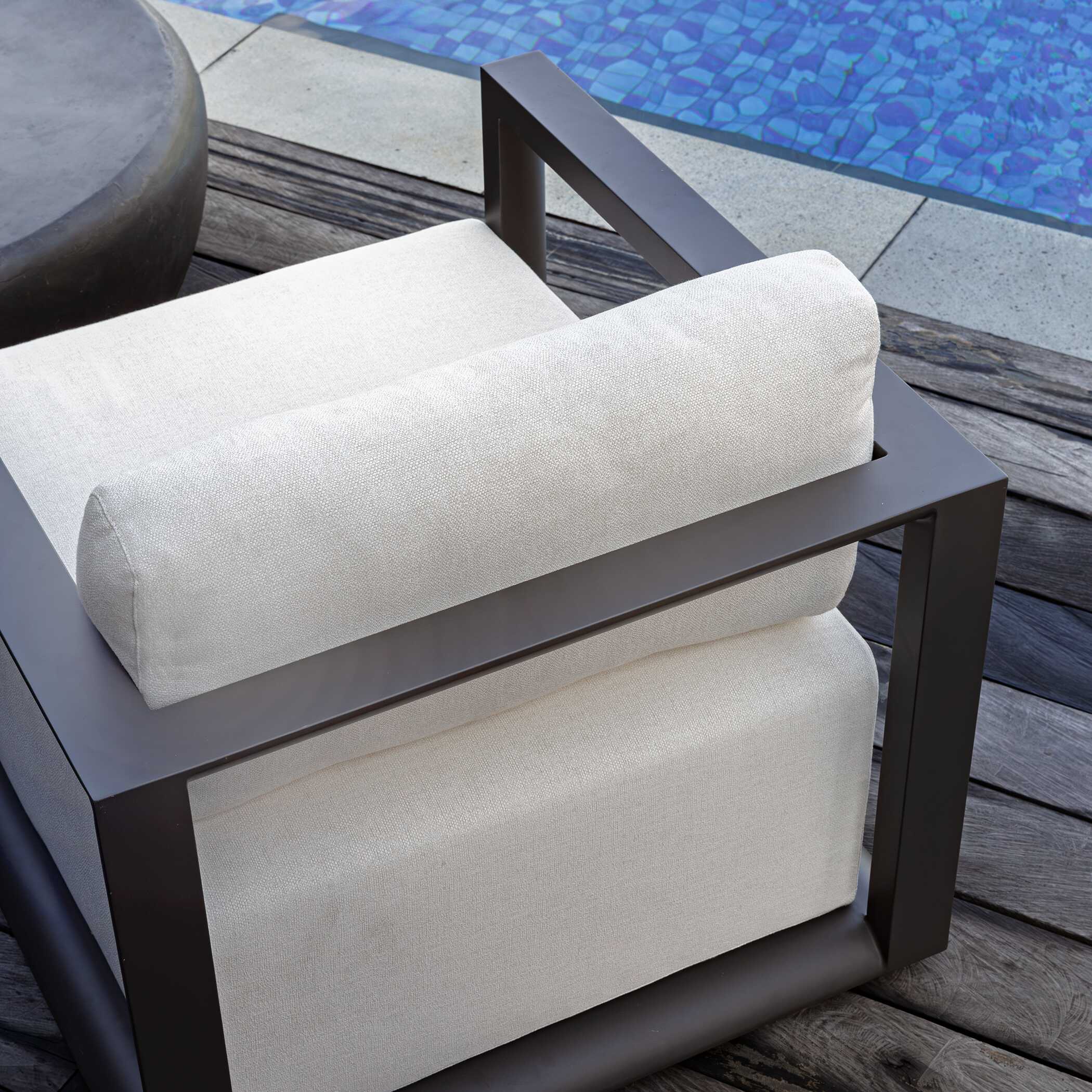 Uttermost Furniture Uttermost Remsen Black/Oyster Outdoor Lounge Chair