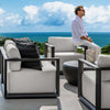 Uttermost Furniture Uttermost Remsen Outdoor Black/Oyster Sofa