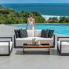 Uttermost Furniture Uttermost Remsen Outdoor Black/Oyster Sofa