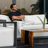 Uttermost Furniture Uttermost Remsen Outdoor Black/Oyster Sofa