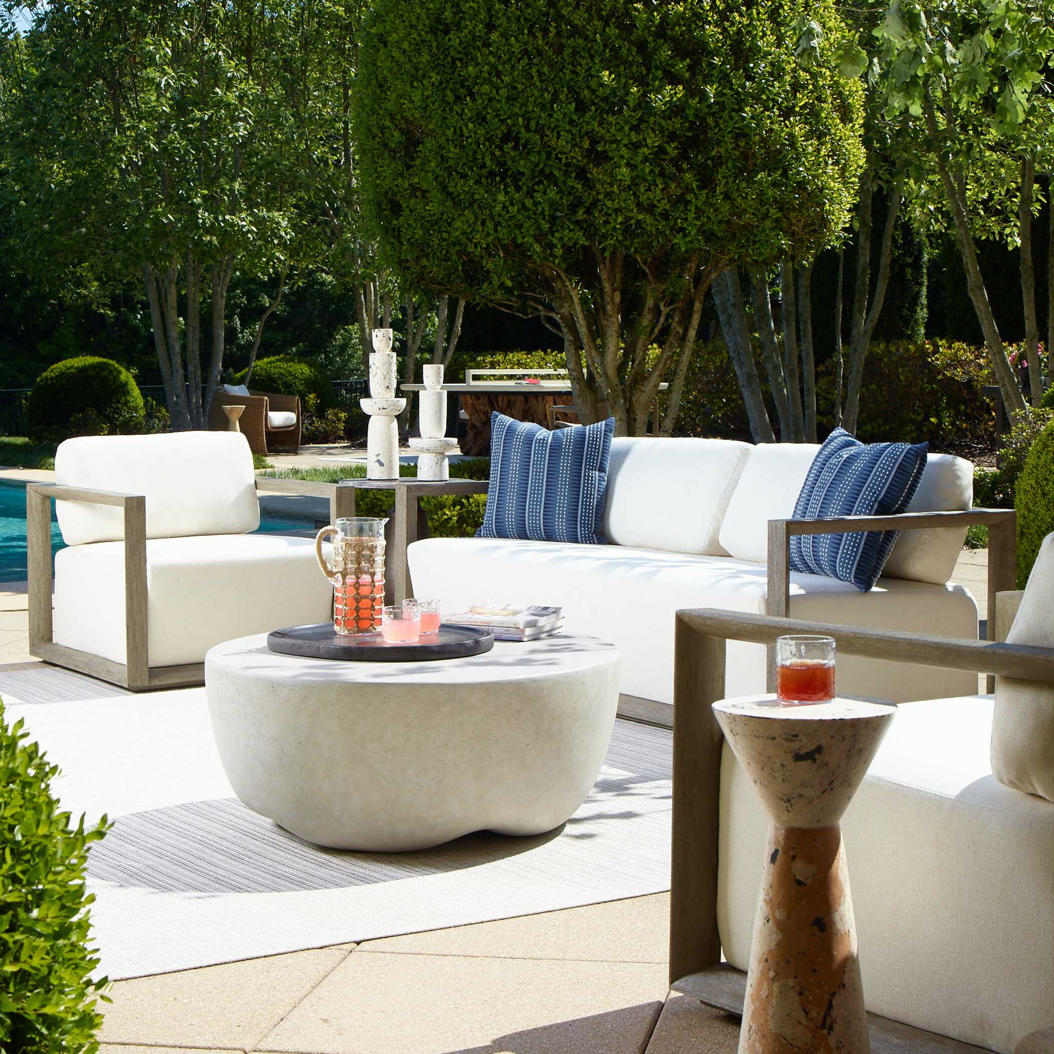 Uttermost Furniture Uttermost Remsen Outdoor Gray Sofa