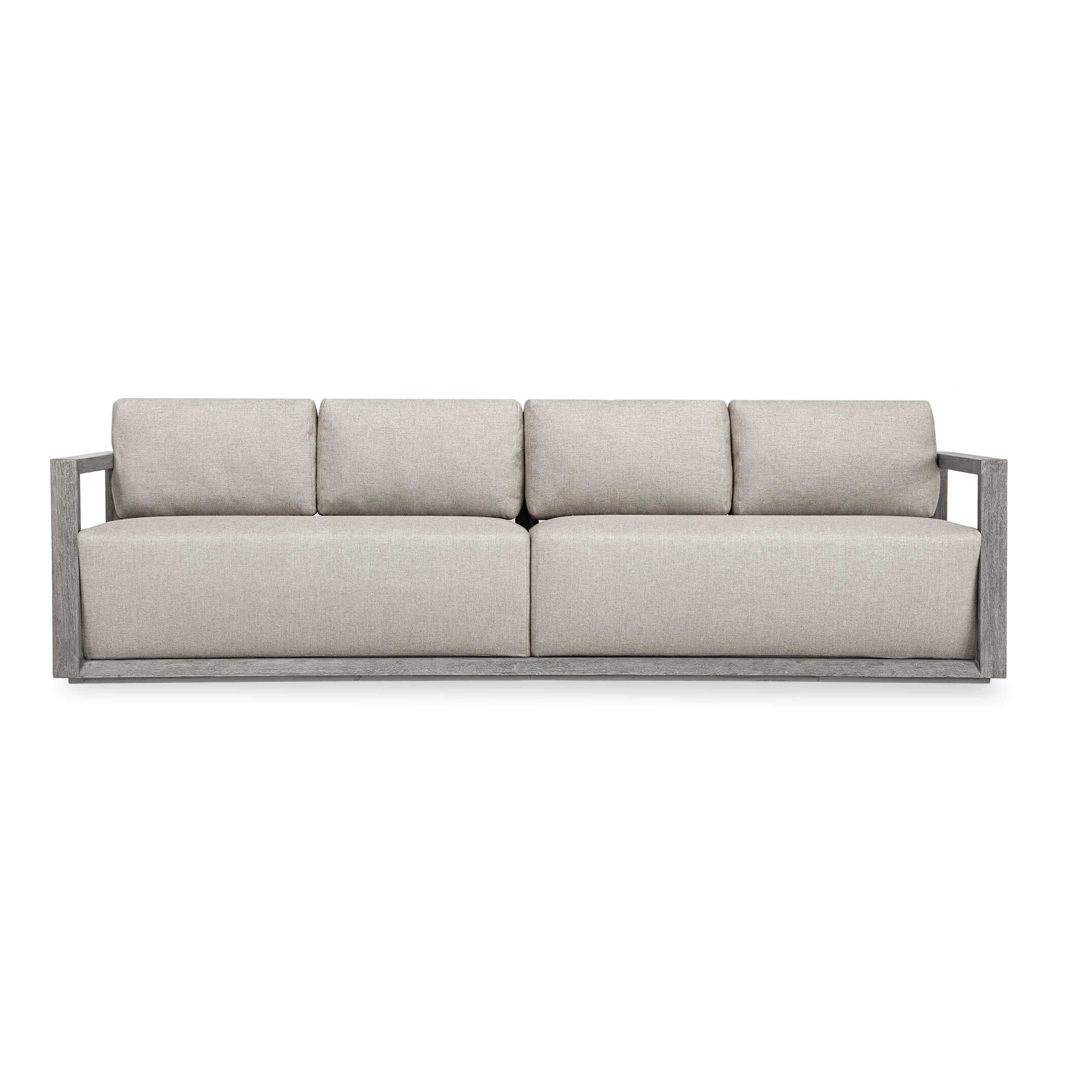 Uttermost Furniture Uttermost Remsen Outdoor Weathered Gray/Dove Large Sofa
