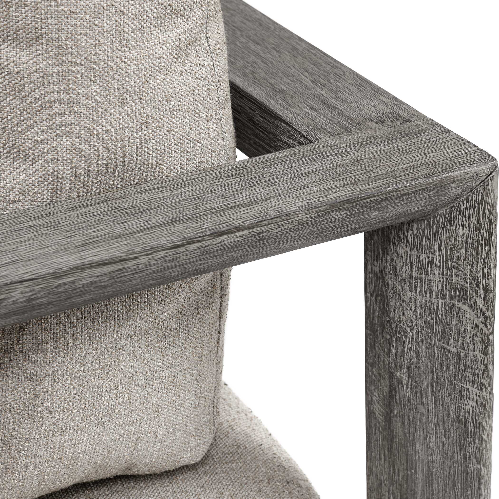 Uttermost Furniture Uttermost Remsen Outdoor Weathered Gray/Dove Large Sofa