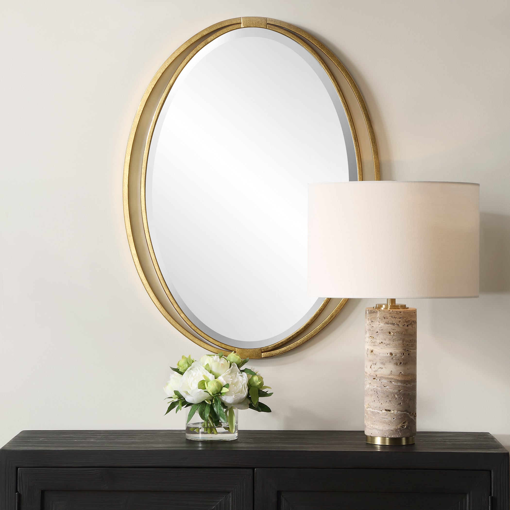 Uttermost Home Decor Uttermost Rhodes Gold Oval Mirror