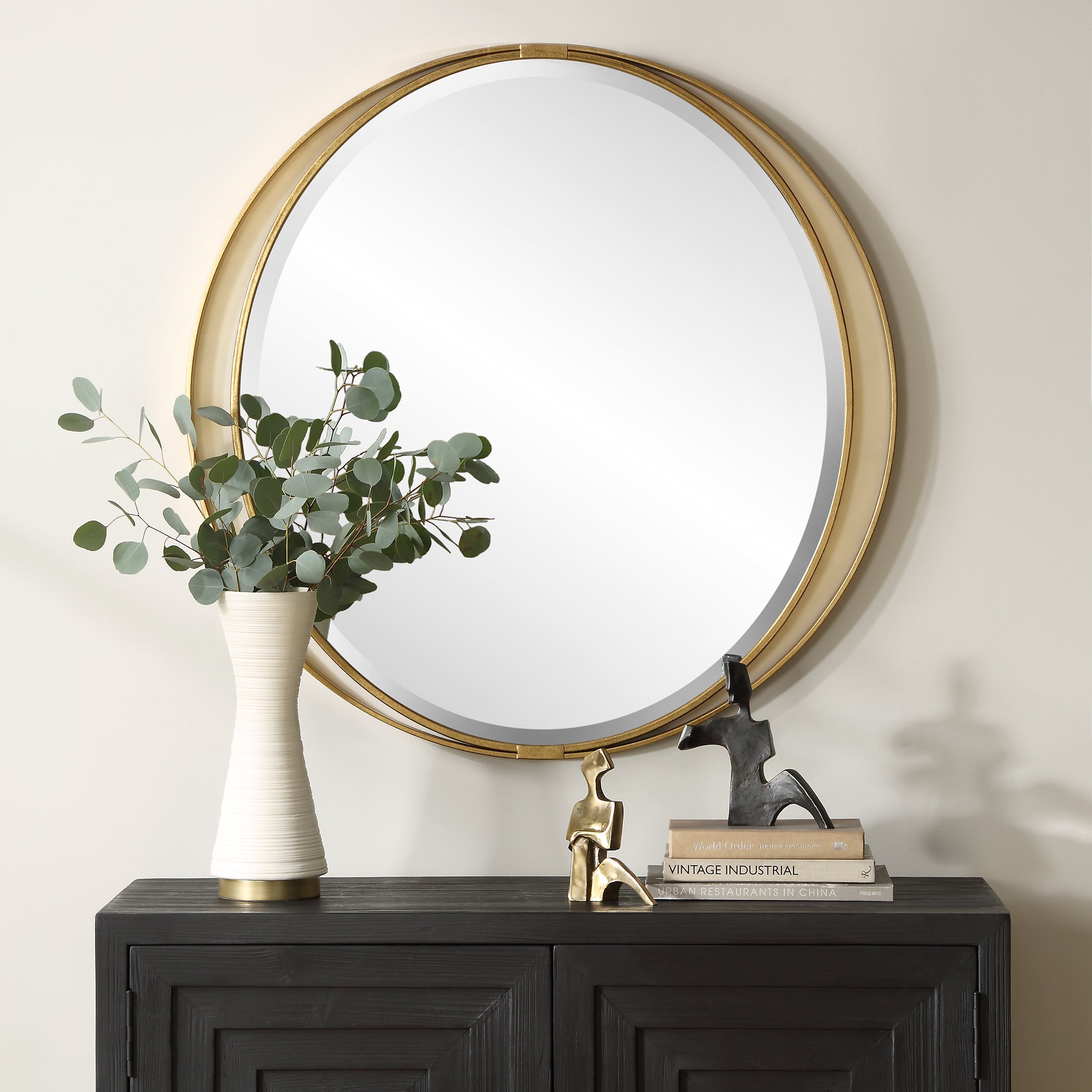 Uttermost Home Decor Oversized - Rate to be Quoted Uttermost Rhodes Gold Round Mirror